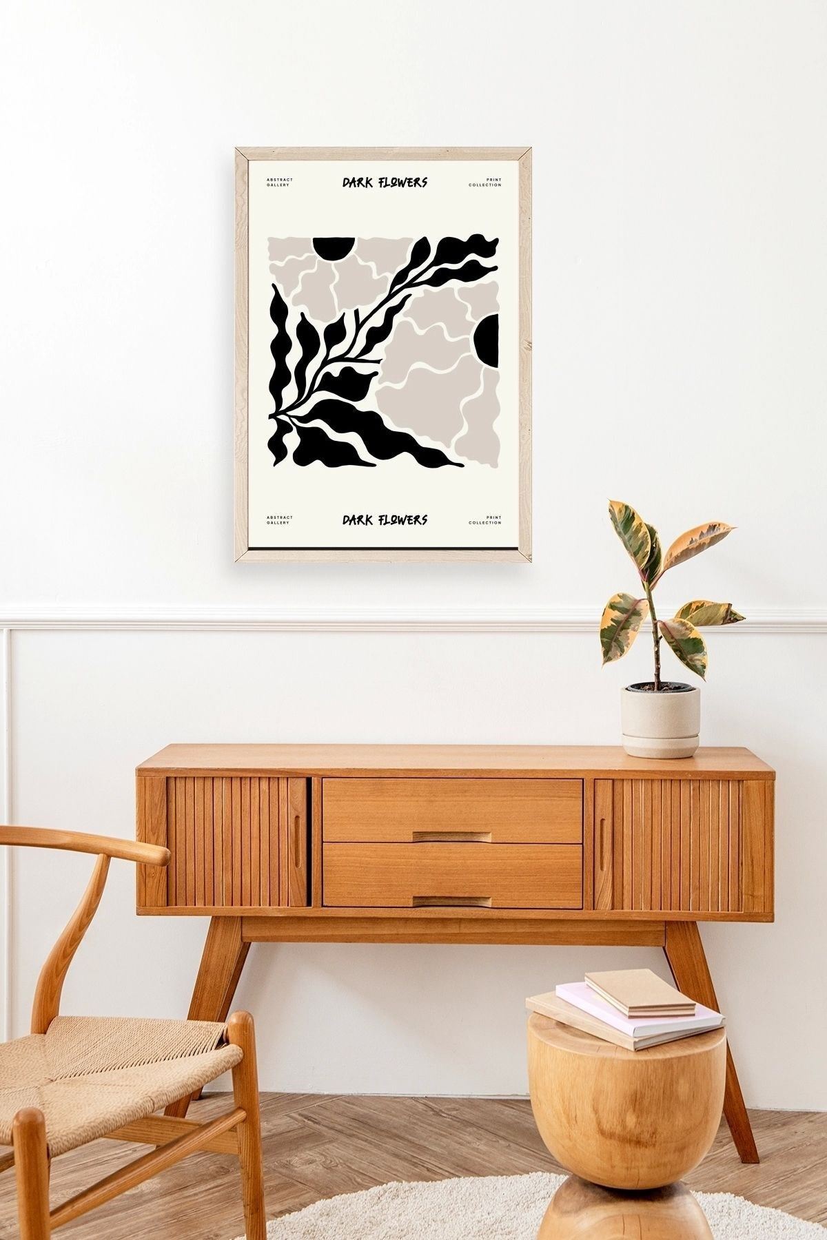 Çiçek Ahşap Çerçeveli Tablo 30 x 42