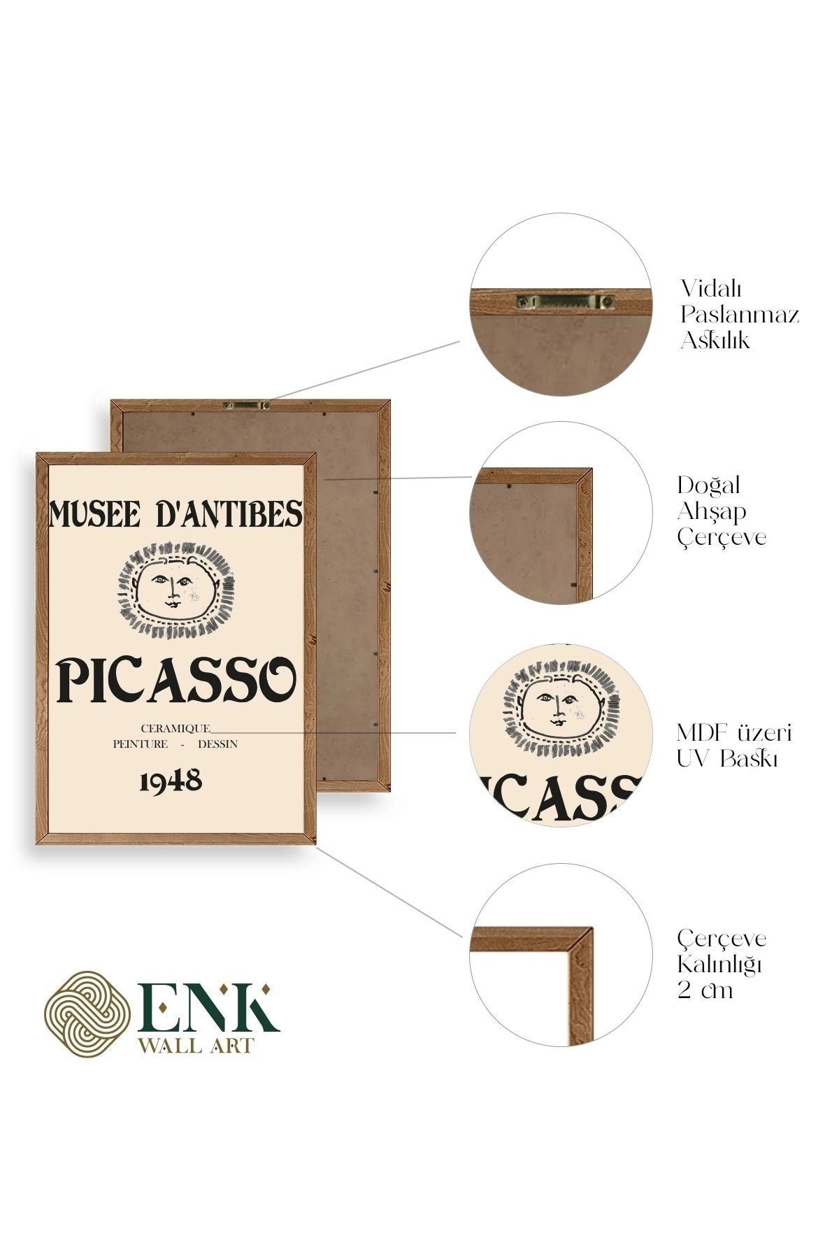 Picasso Ahşap Çerçeveli Tablo 23 x 30