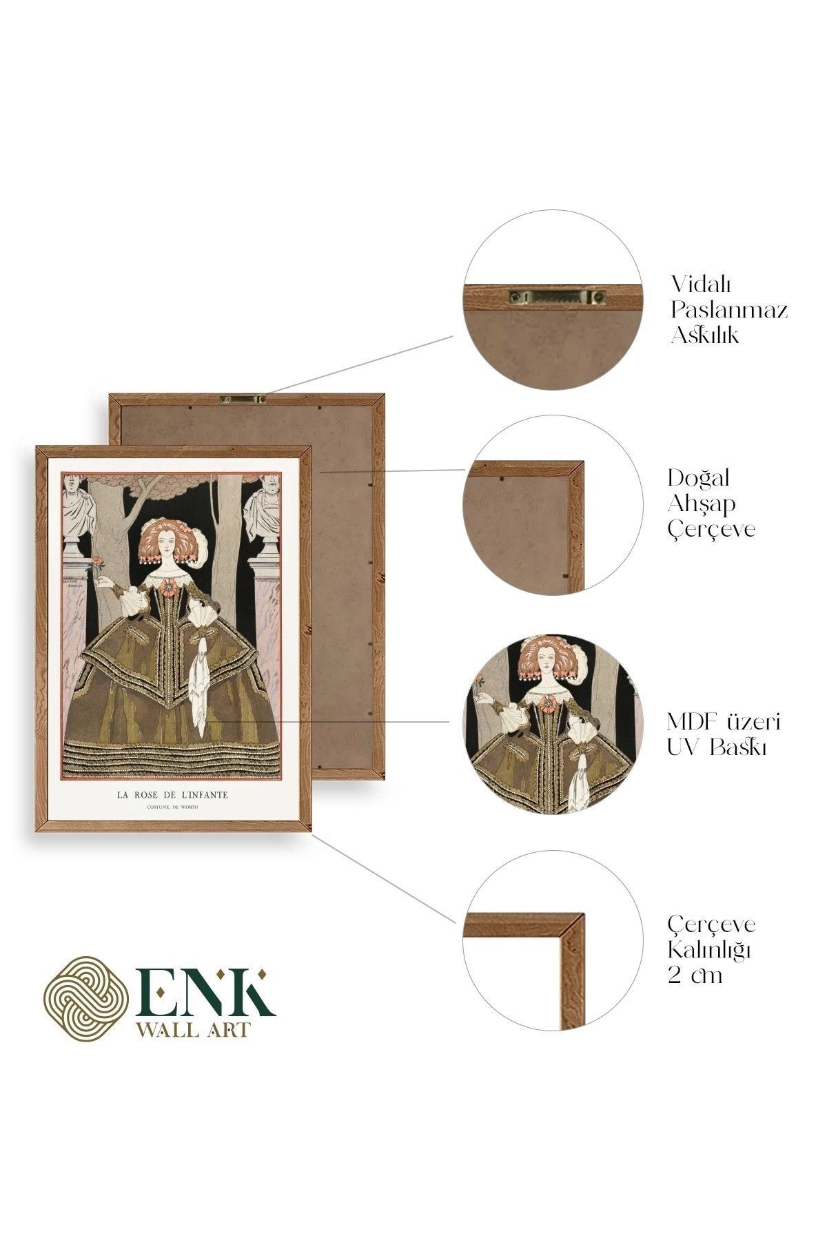 Costume de Worth Ahşap Çerçeveli Tablo 50 x 70