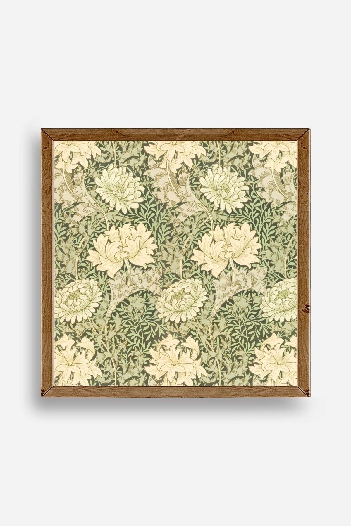 Çiçek Ahşap Çerçeveli Tablo 23 x 23