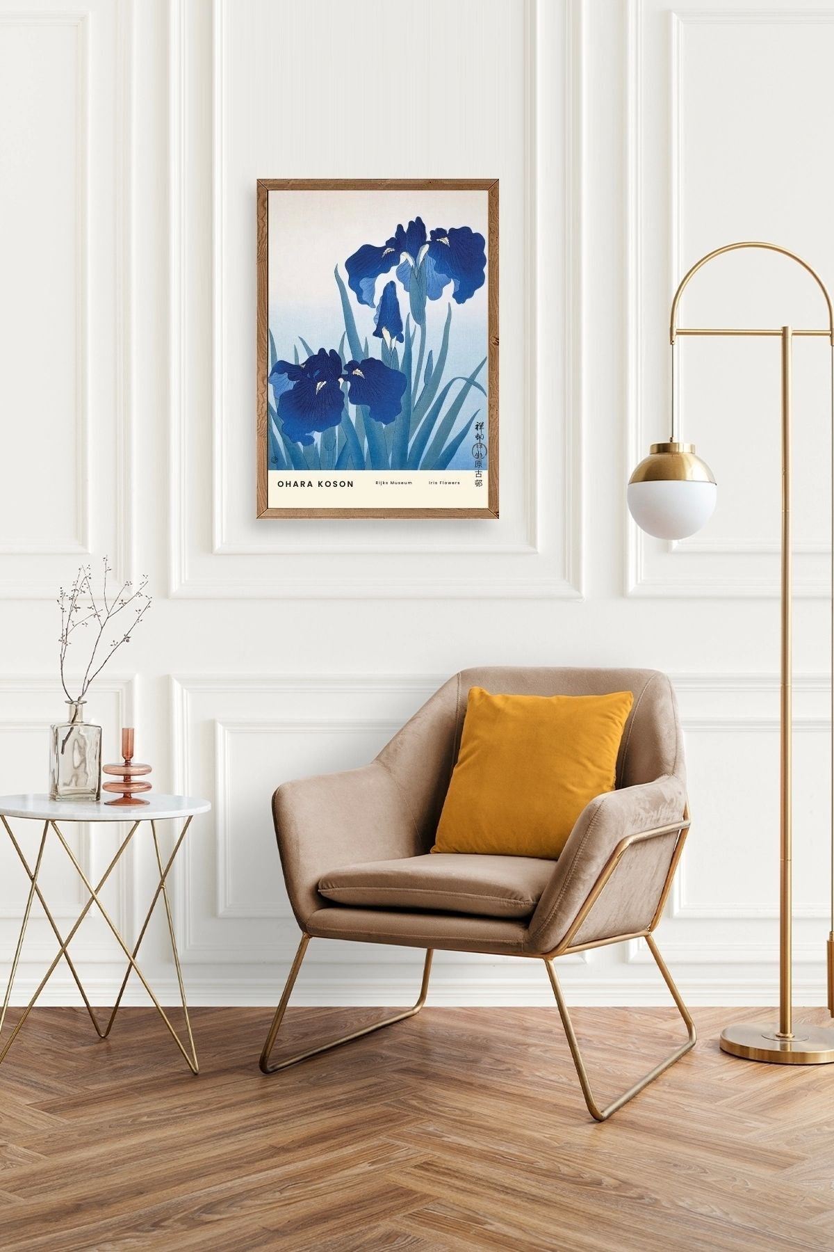 Ohara Koson Ahşap Çerçeveli Tablo 50 x 70