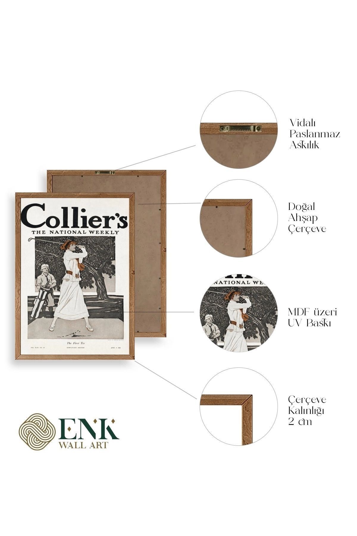 Edward Penfield Ahşap Çerçeveli Tablo 30 x 42