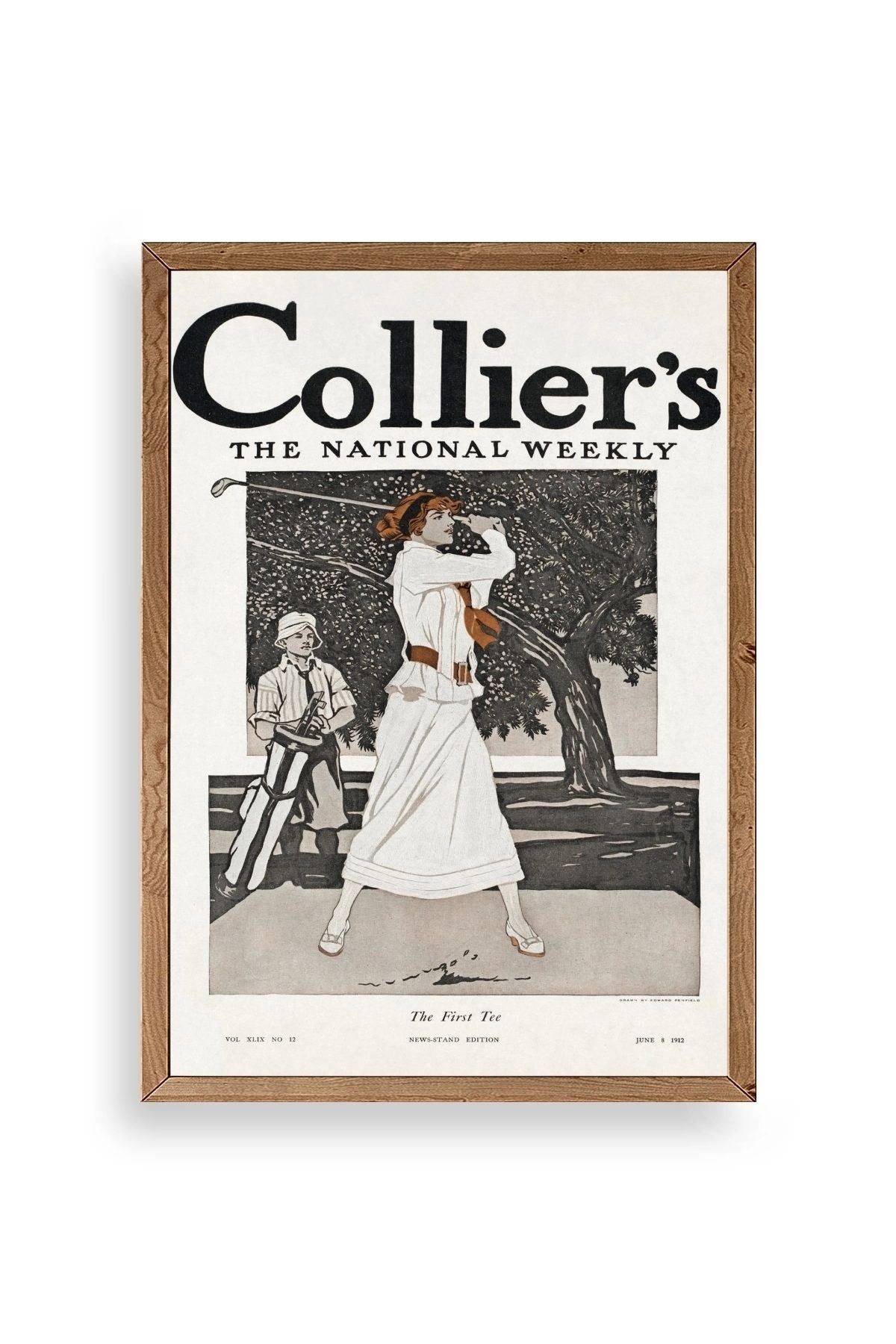 Edward Penfield Ahşap Çerçeveli Tablo 17 x 23