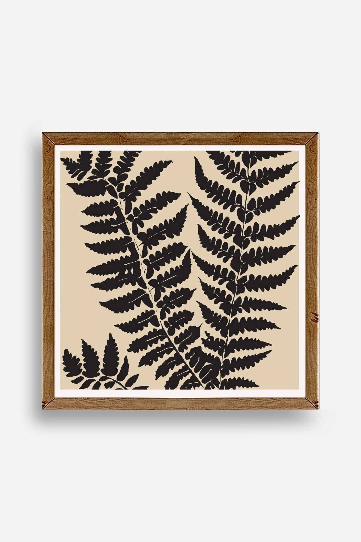 Yaprak Ahşap Çerçeveli Tablo 42 x 42