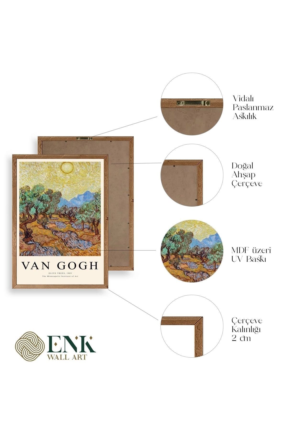 Van GOgh Ahşap Çerçeveli Tablo 30 x 42