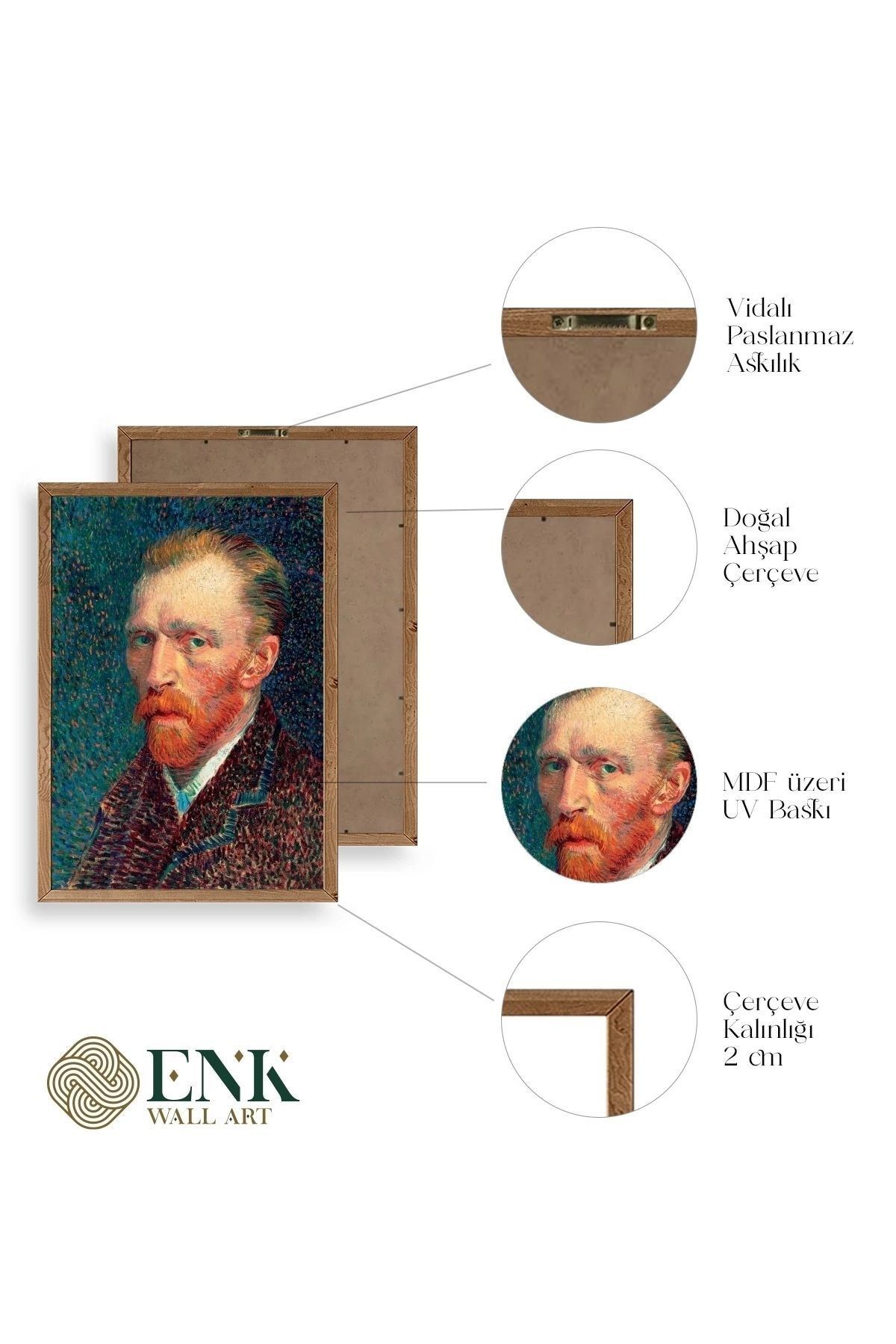 Van Gogh Ahşap Çerçeveli Tablo 23 x 30