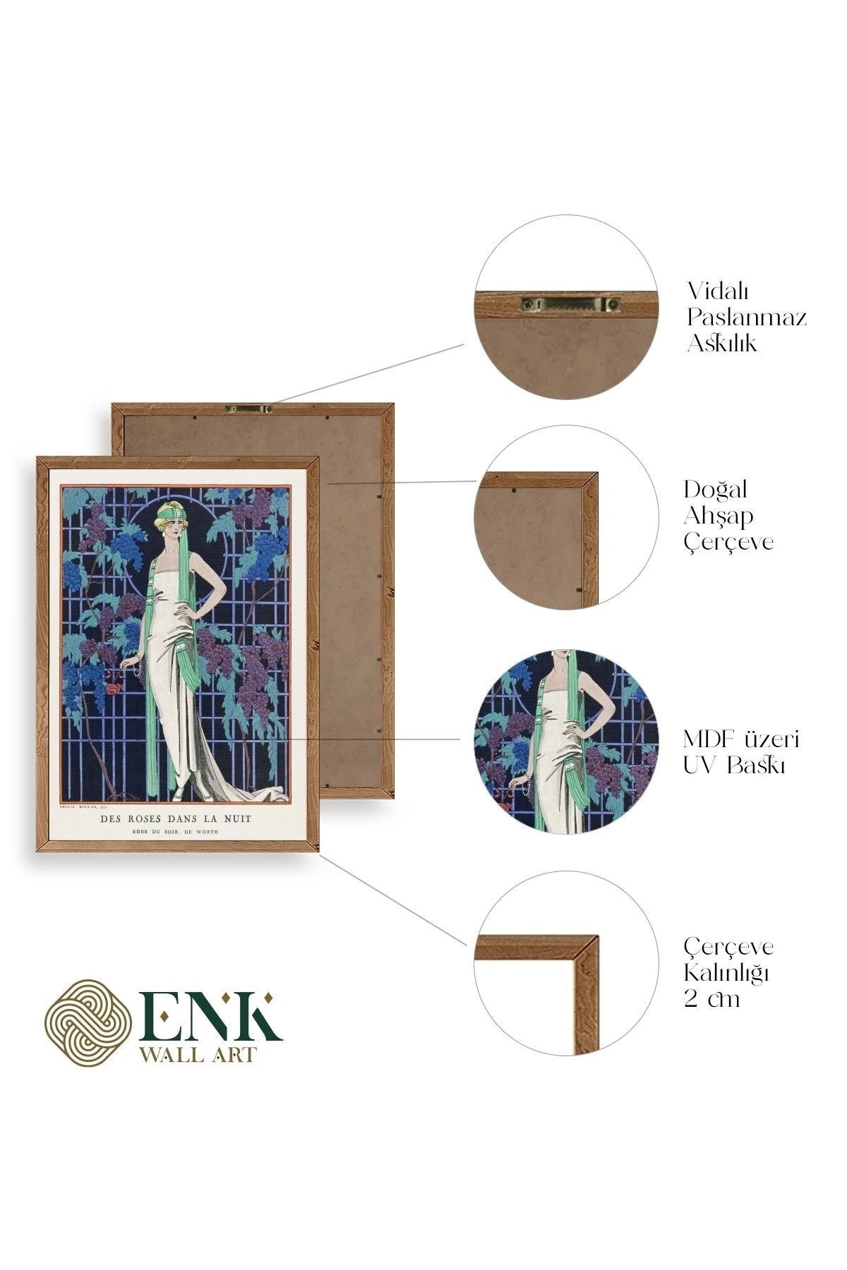 George Barber Ahşap Çerçeveli Tablo 23 x 30