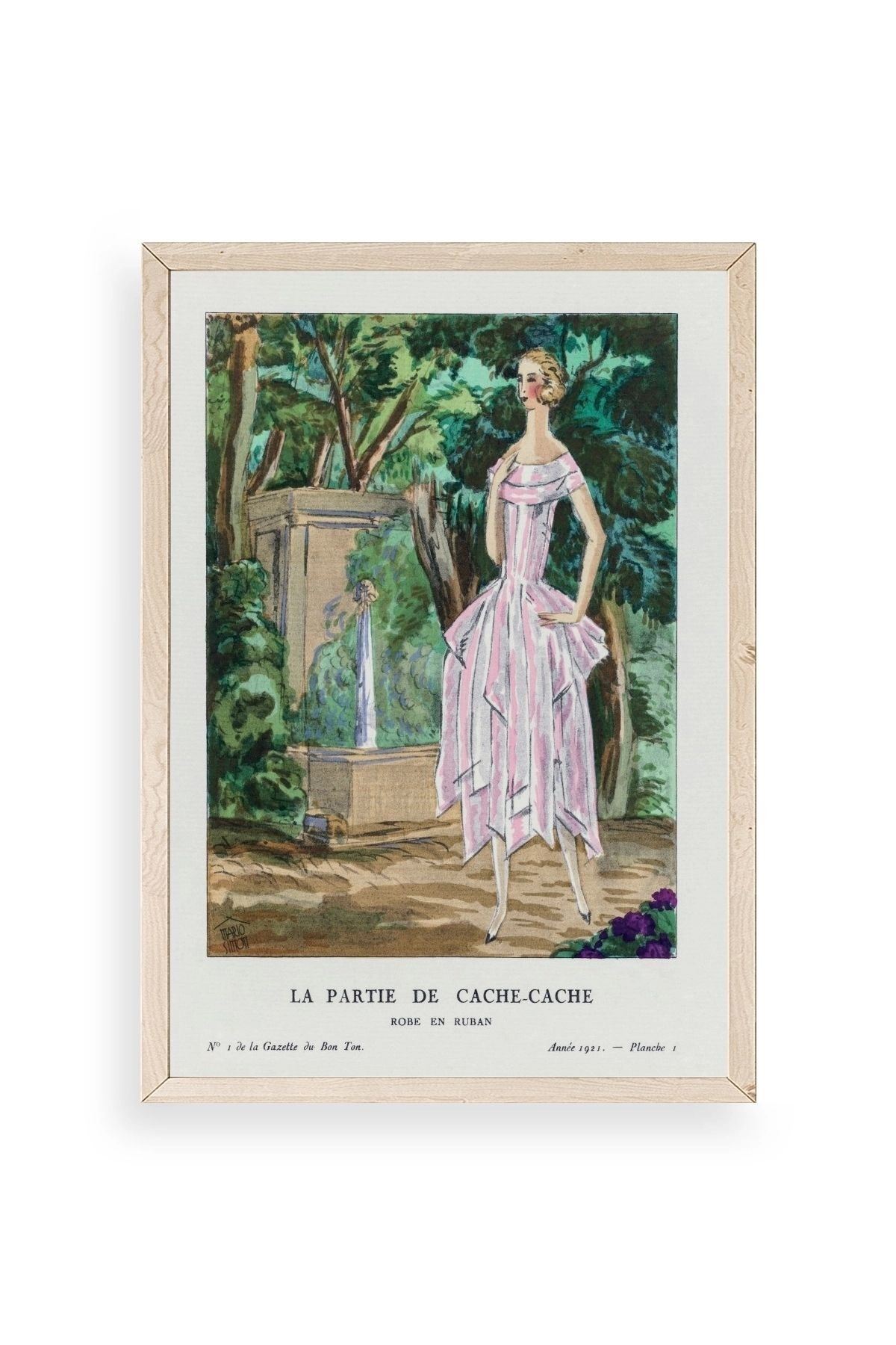 Bon Ton Gazetesi Ahşap Çerçeveli Tablo 30 x 42