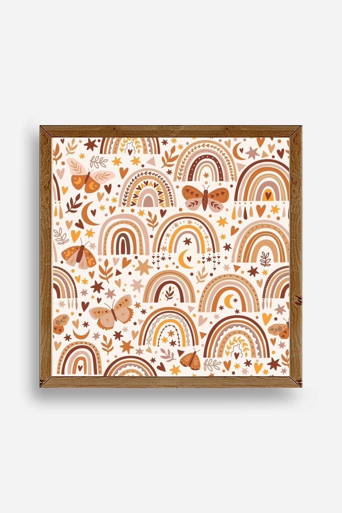 Gökkuşağı Ahşap Çerçeveli Tablo 50 x 50