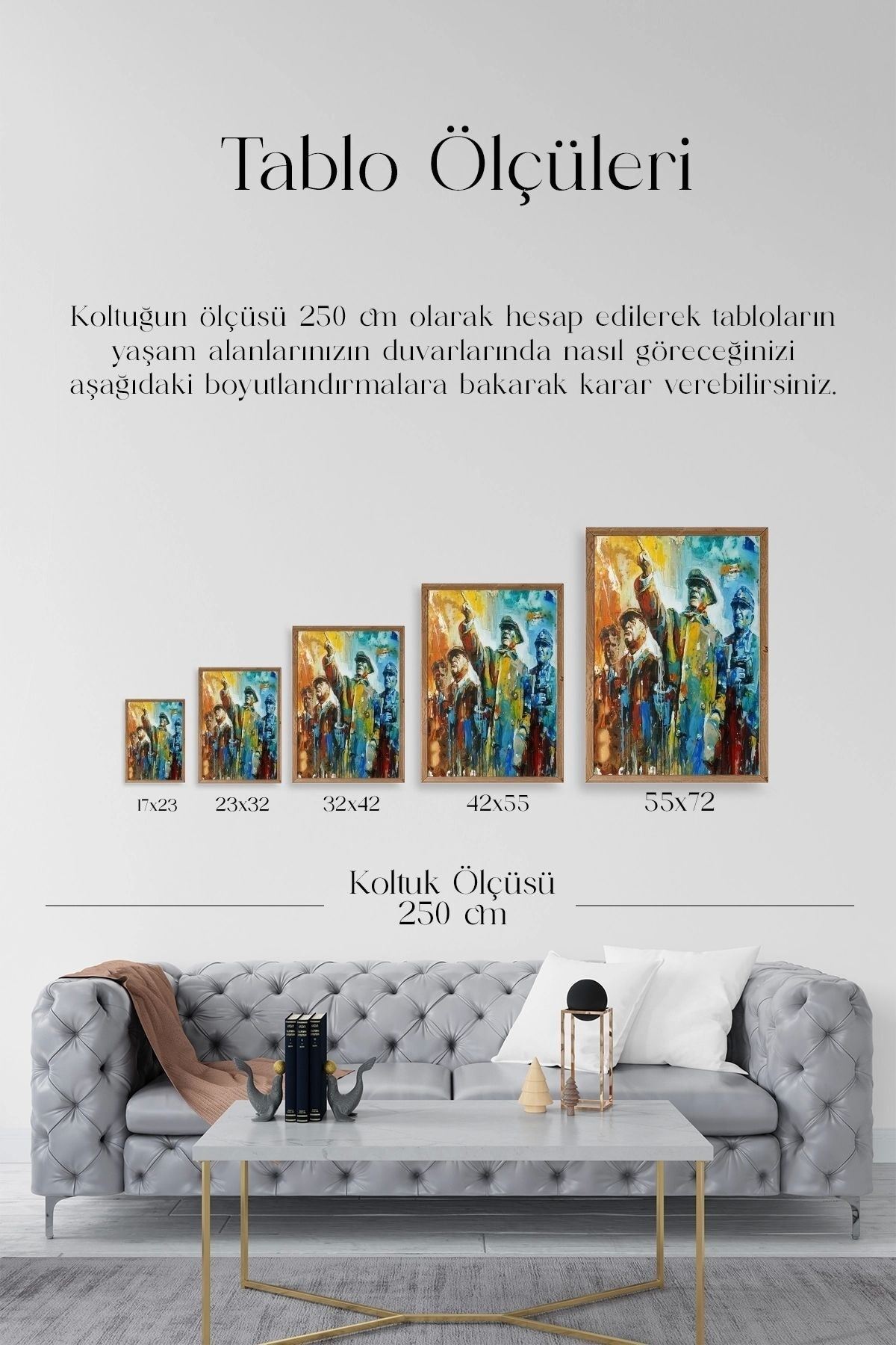 Atatürk Ahşap Çerçeveli Tablo 30 x 42