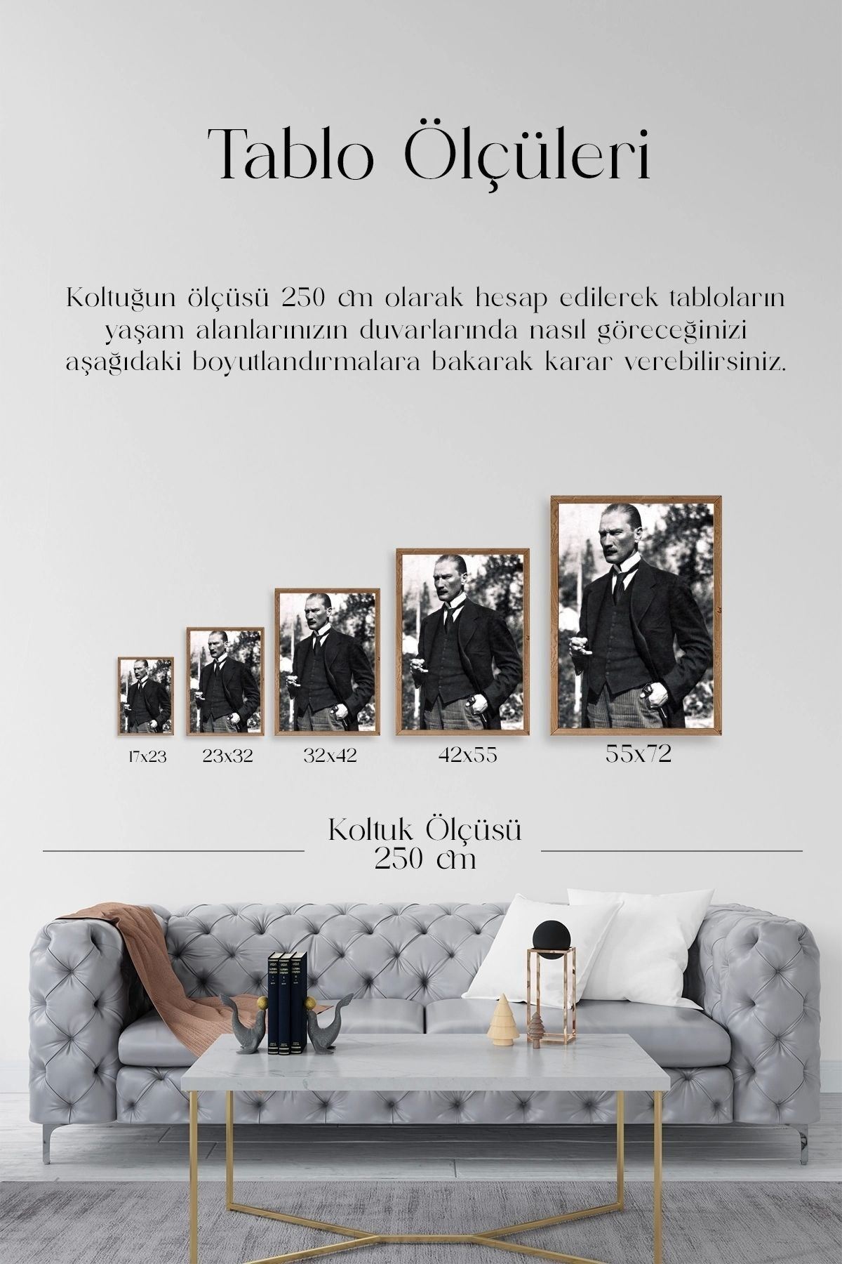 Atatürk Ahşap Çerçeveli Tablo 23 x 30