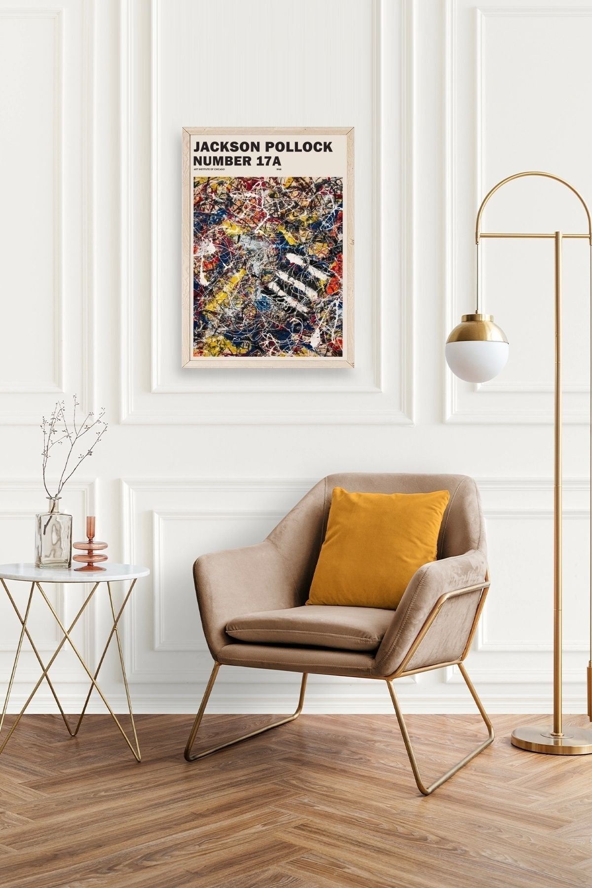 Jackson Polloc Ahşap Çerçeveli Tablo 50 x 70