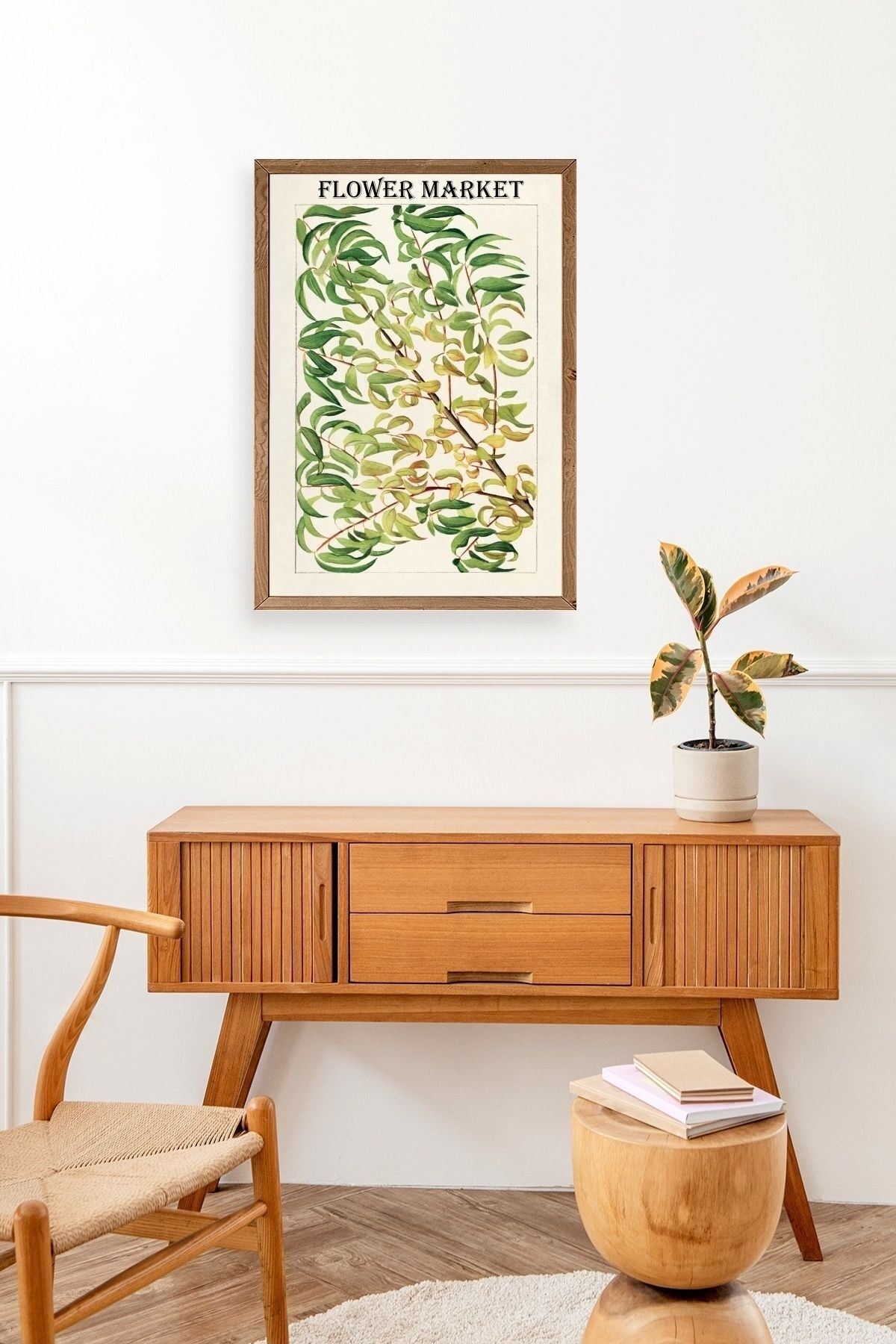 Grancica Breskve Ahşap Çerçeveli Tablo 30 x 42