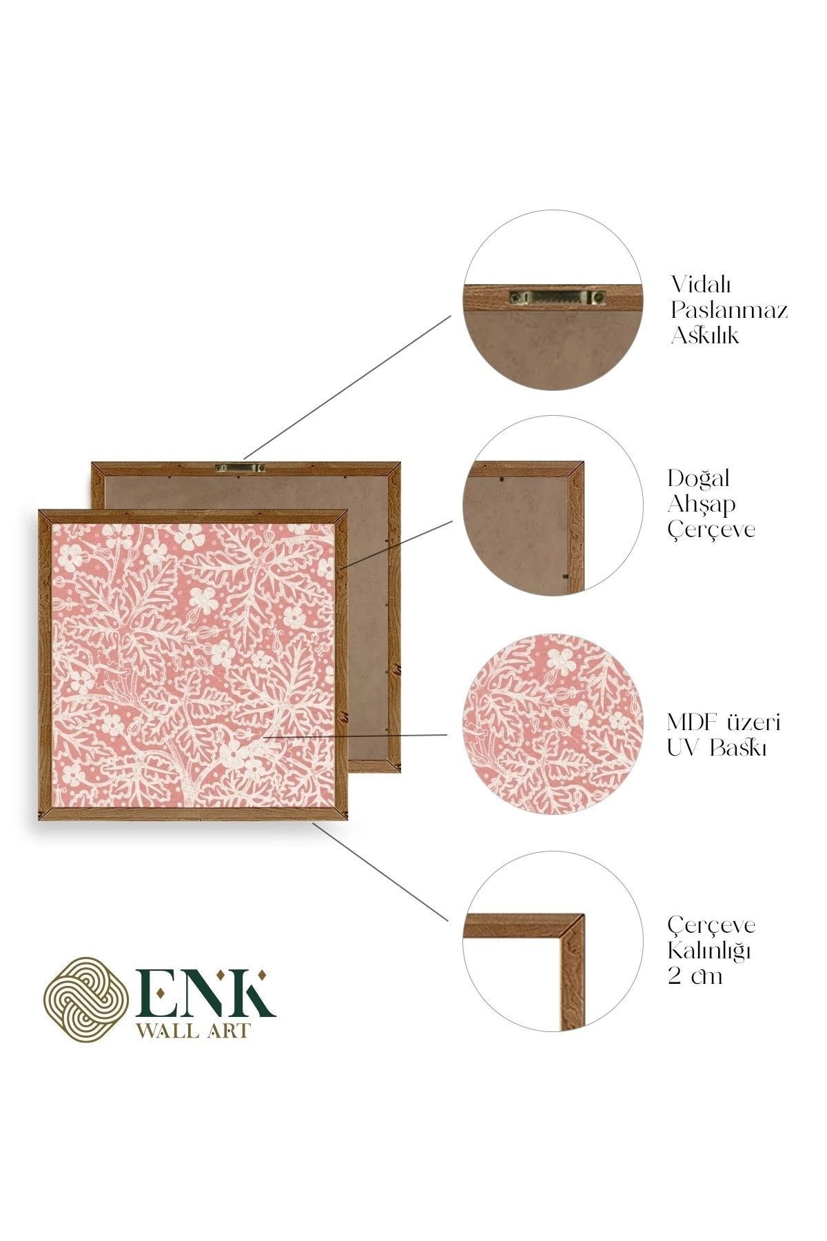 Modern Ahşap Çerçeveli Tablo 23 x 23