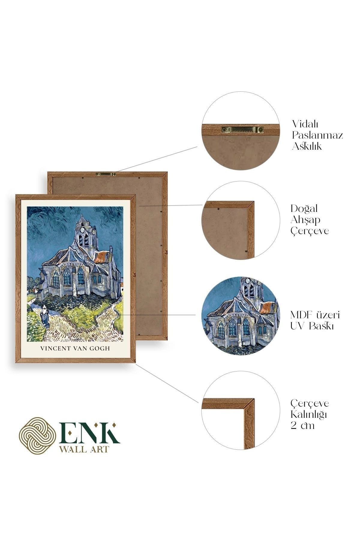Van Gogh Ahşap Çerçeveli Tablo 17 x 23