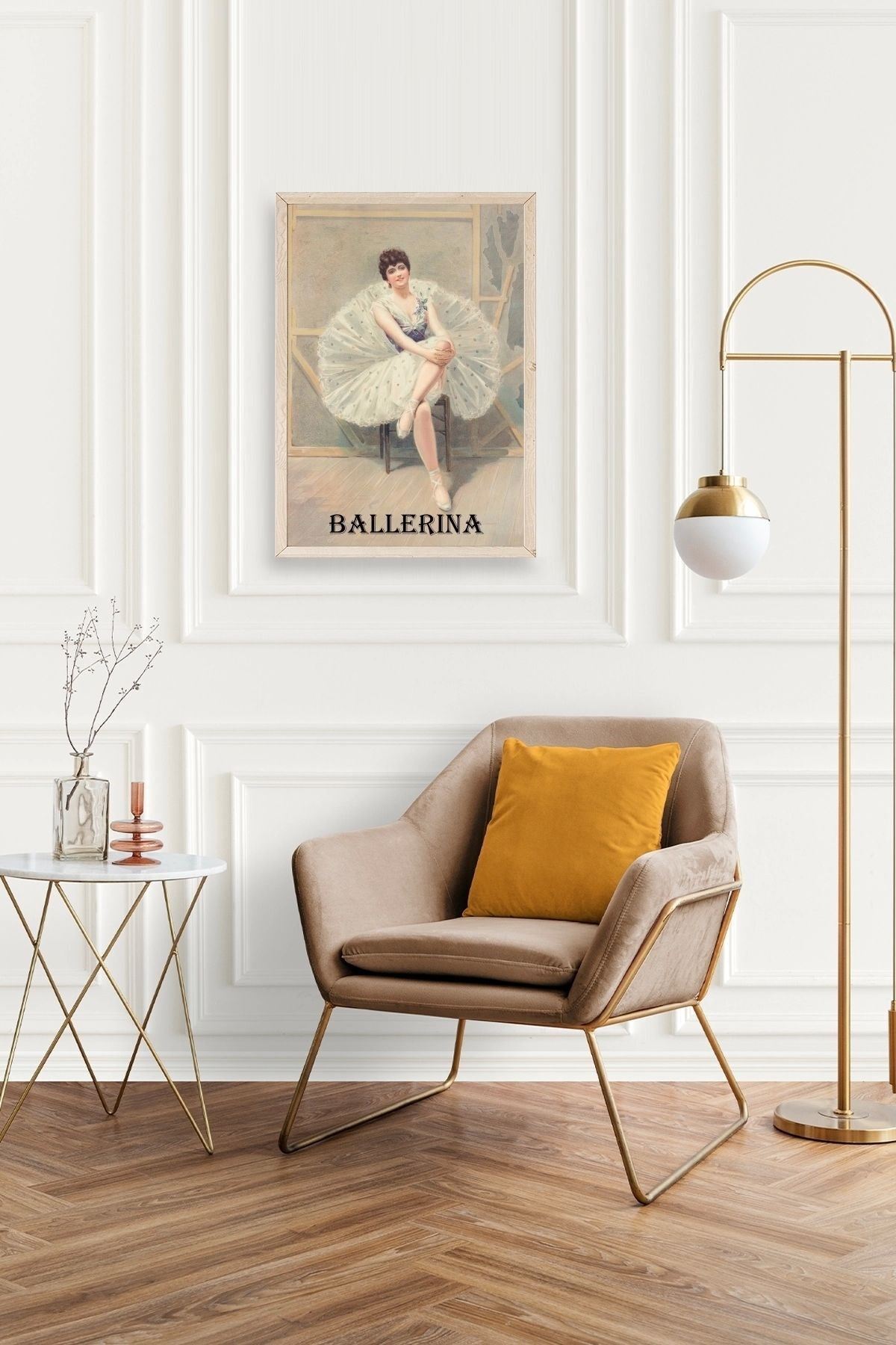 Ballerina Ahşap Çerçeveli Tablo 50 x 70