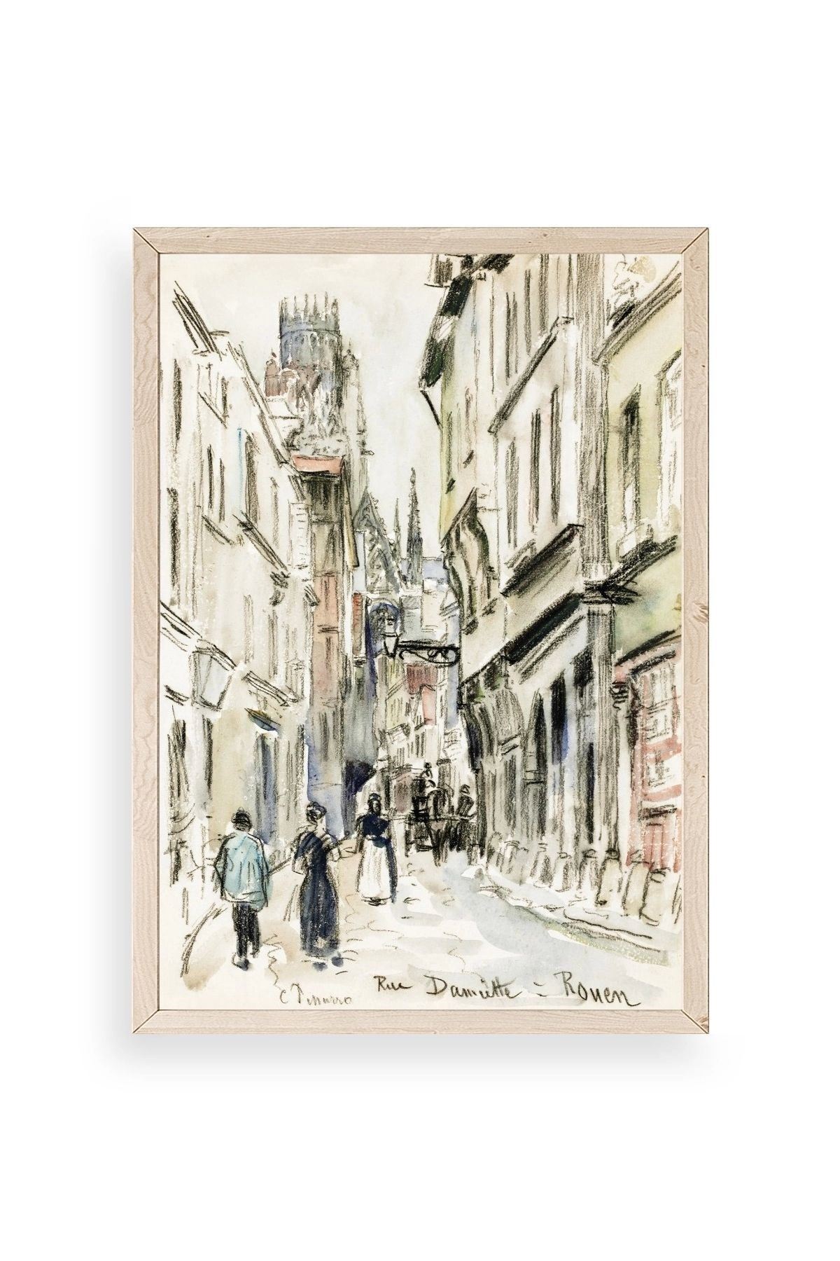 Rue Damitte Ahşap Çerçeveli Tablo 23 x 30
