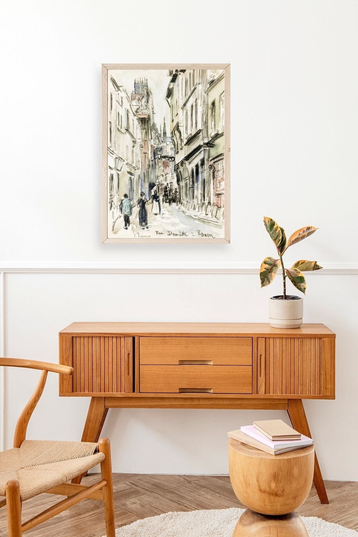 Rue Damitte Ahşap Çerçeveli Tablo 23 x 30