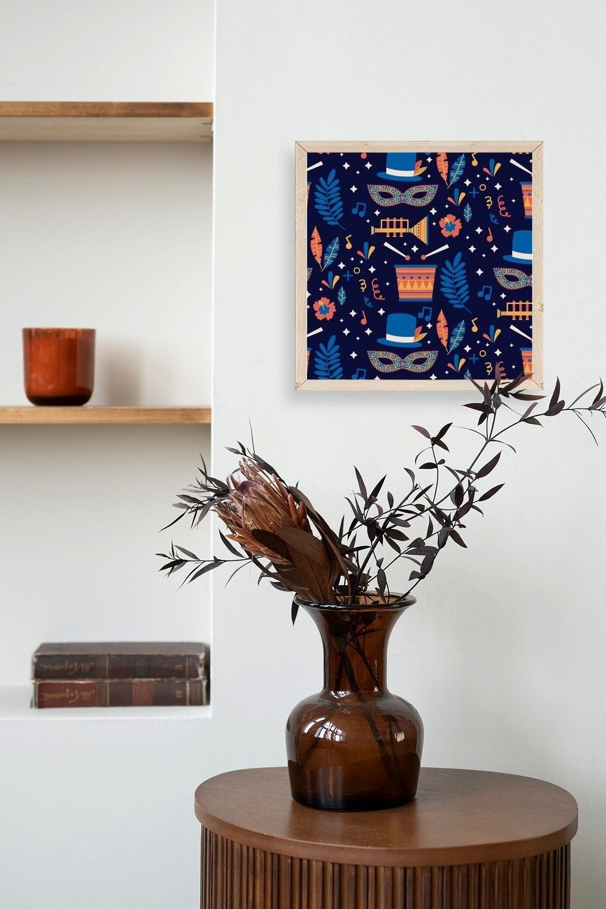 Karnaval Ahşap Çerçeveli Tablo 42 x 42