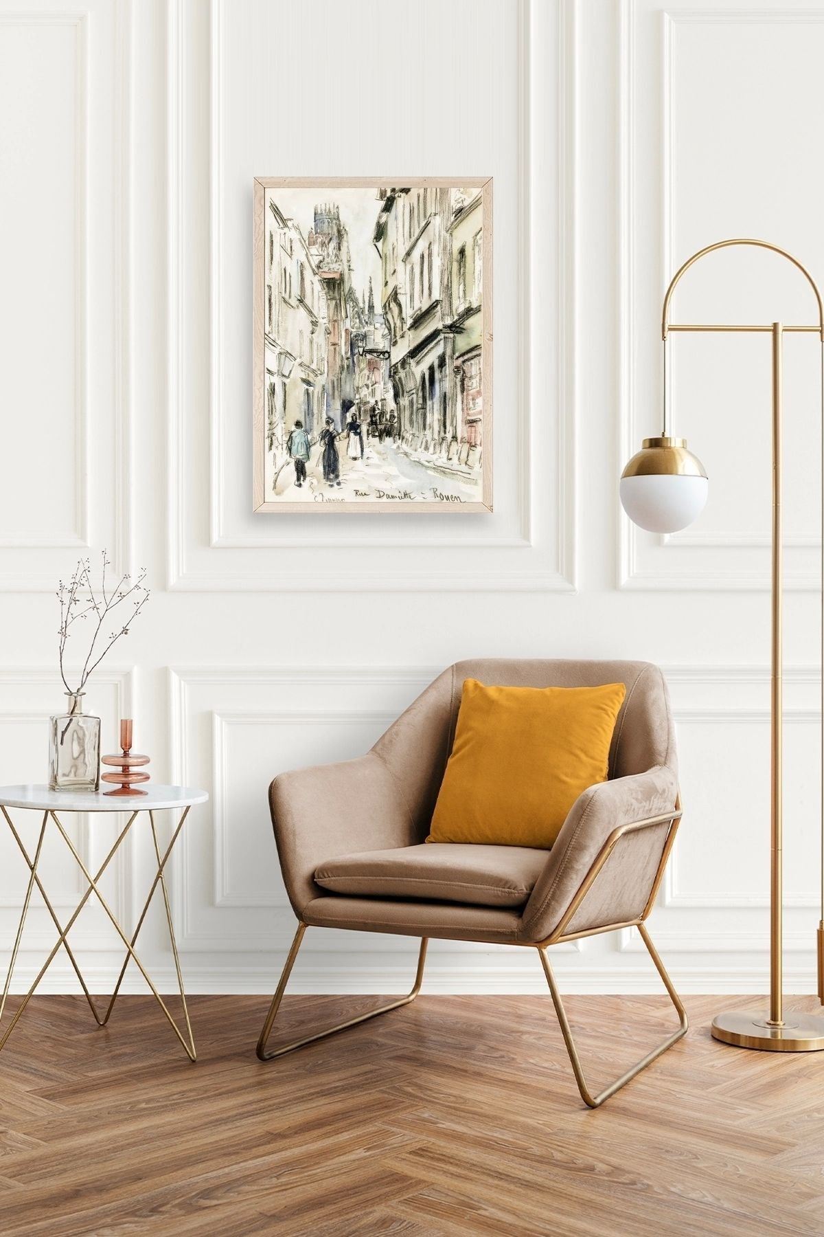 Rue Damitte Ahşap Çerçeveli Tablo 30 x 42