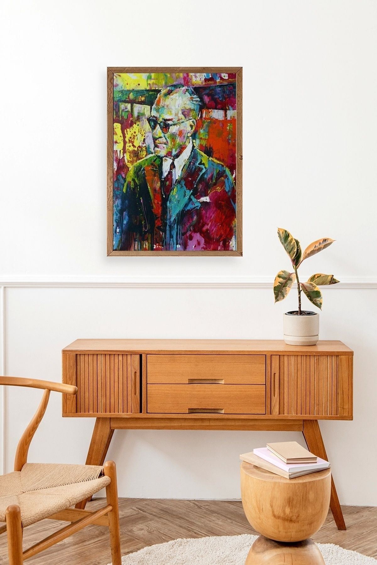 Atatürk Ahşap Çerçeveli Tablo 30 x 42