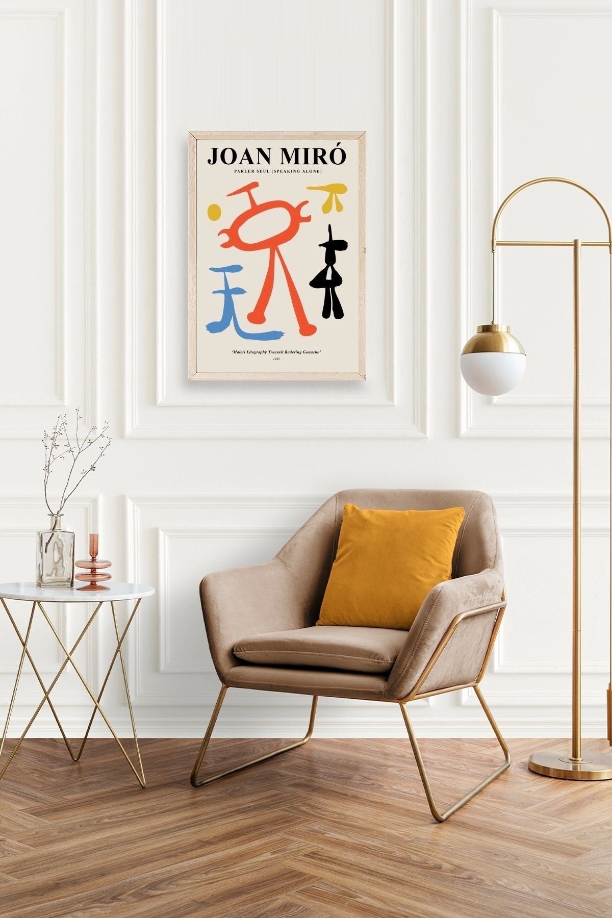 Joan Miro Ahşap Çerçeveli Tablo 23 x 30