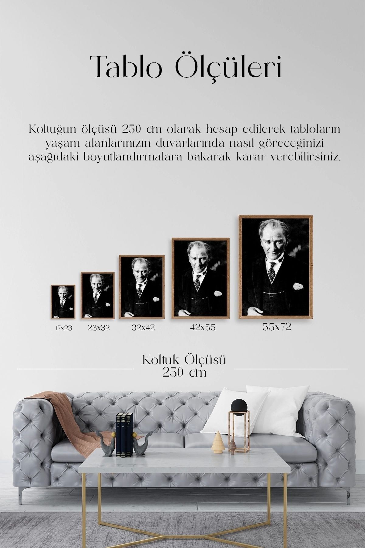 Atatürk Ahşap Çerçeveli Tablo 17 x 23