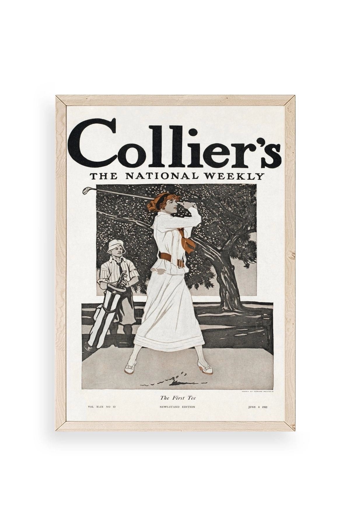 Edward Penfield Ahşap Çerçeveli Tablo 17 x 23