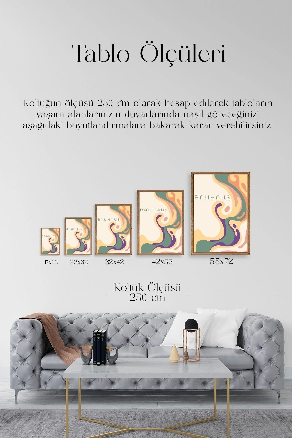 Bauhaus Ahşap Çerçeveli Tablo 50 x 70
