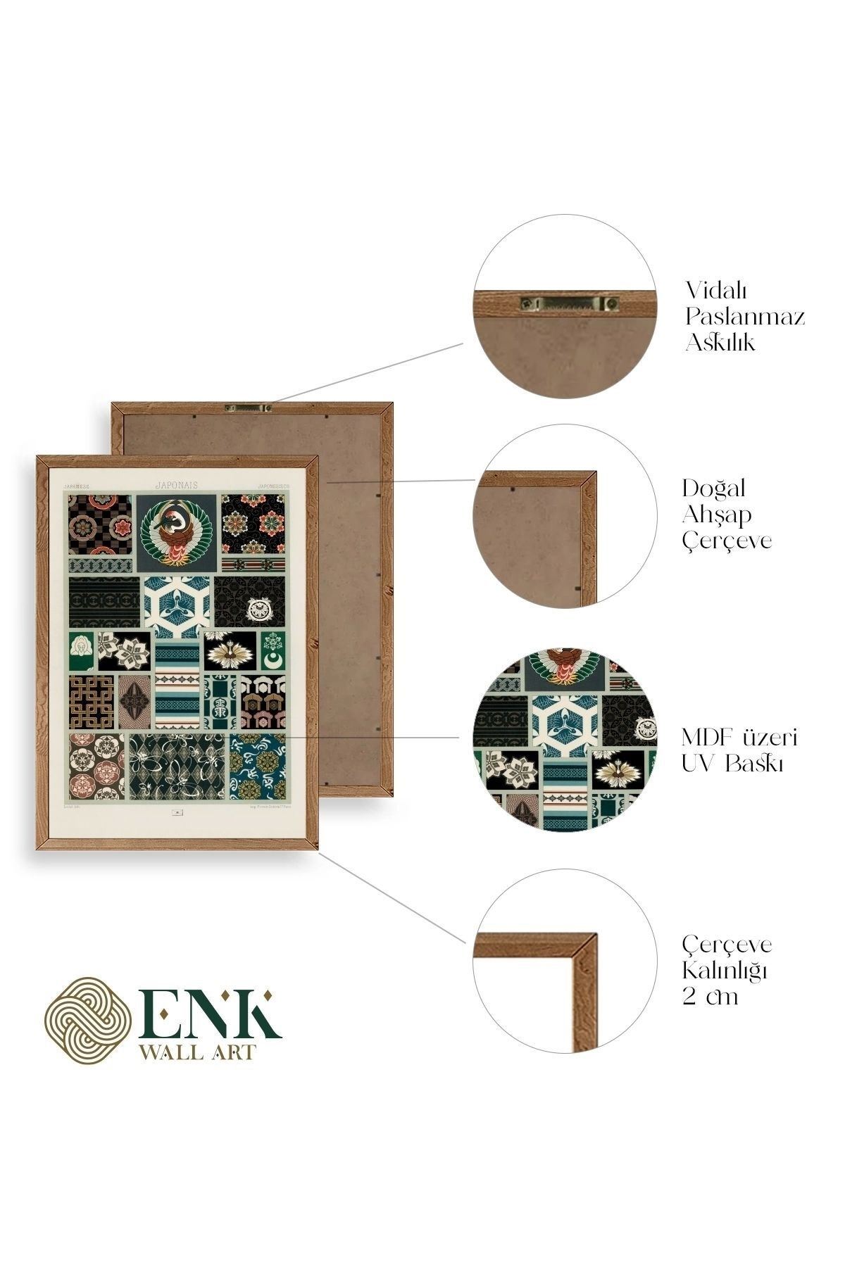 Motif Ahşap Çerçeveli Tablo 23 x 30