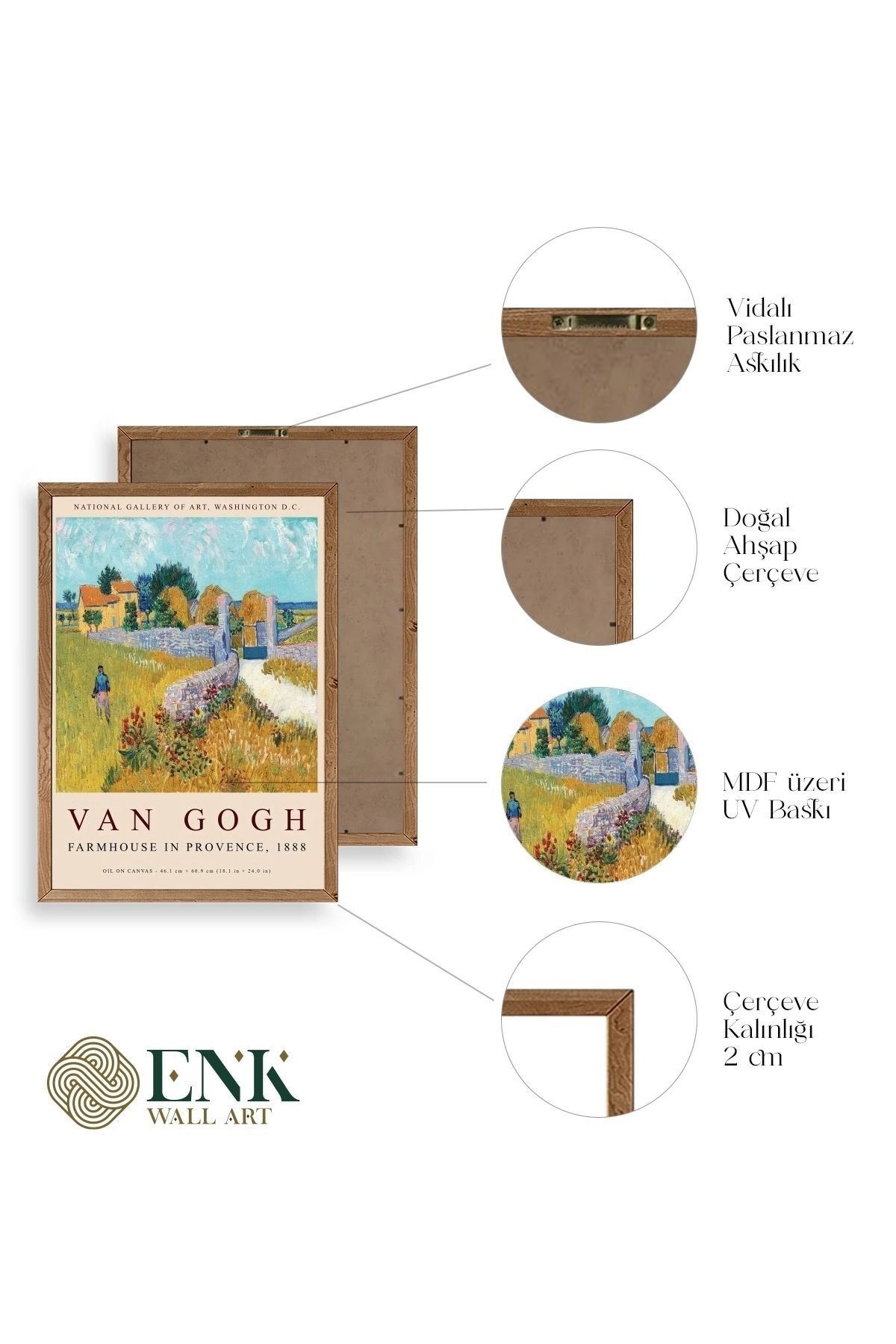 Van Gogh Ahşap Çerçeveli Tablo 50 x 70