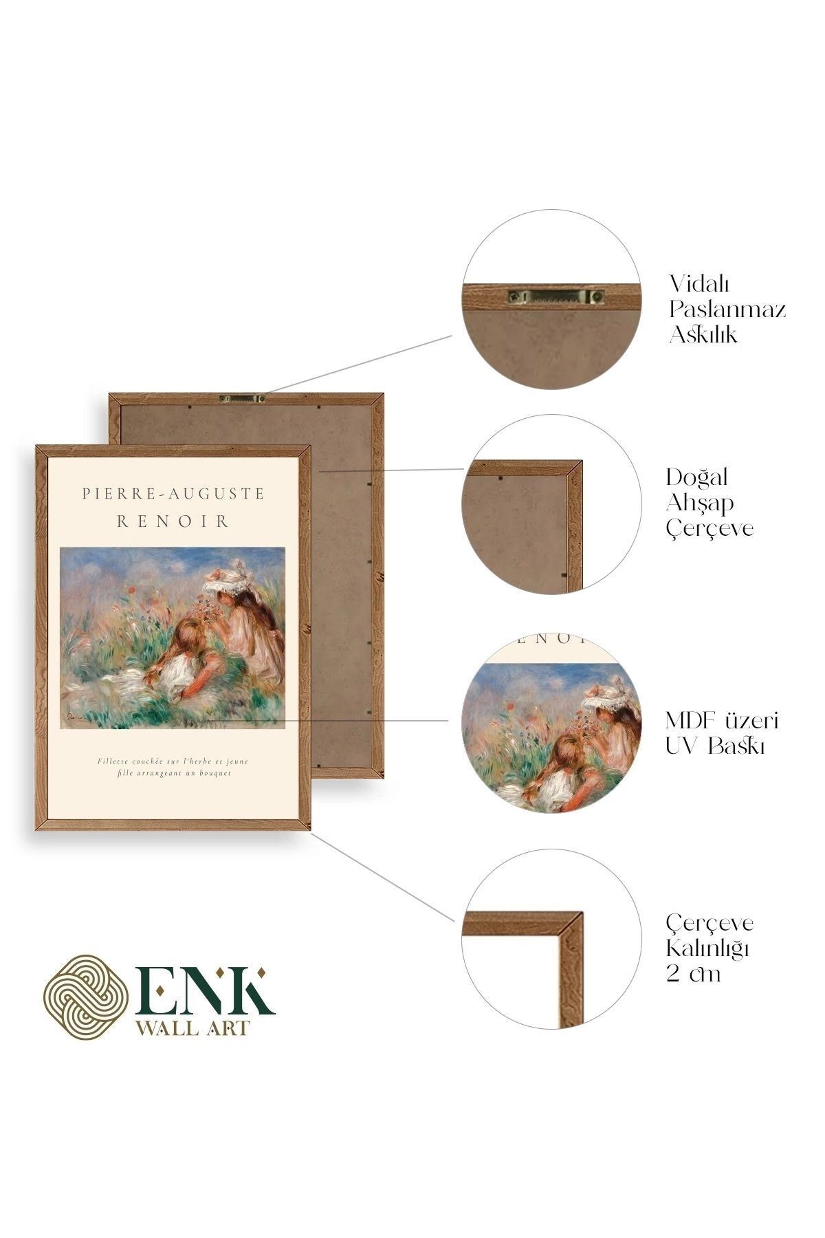 Pierre-Aguste Renoir Ahşap Çerçeveli Tablo 23 x 30