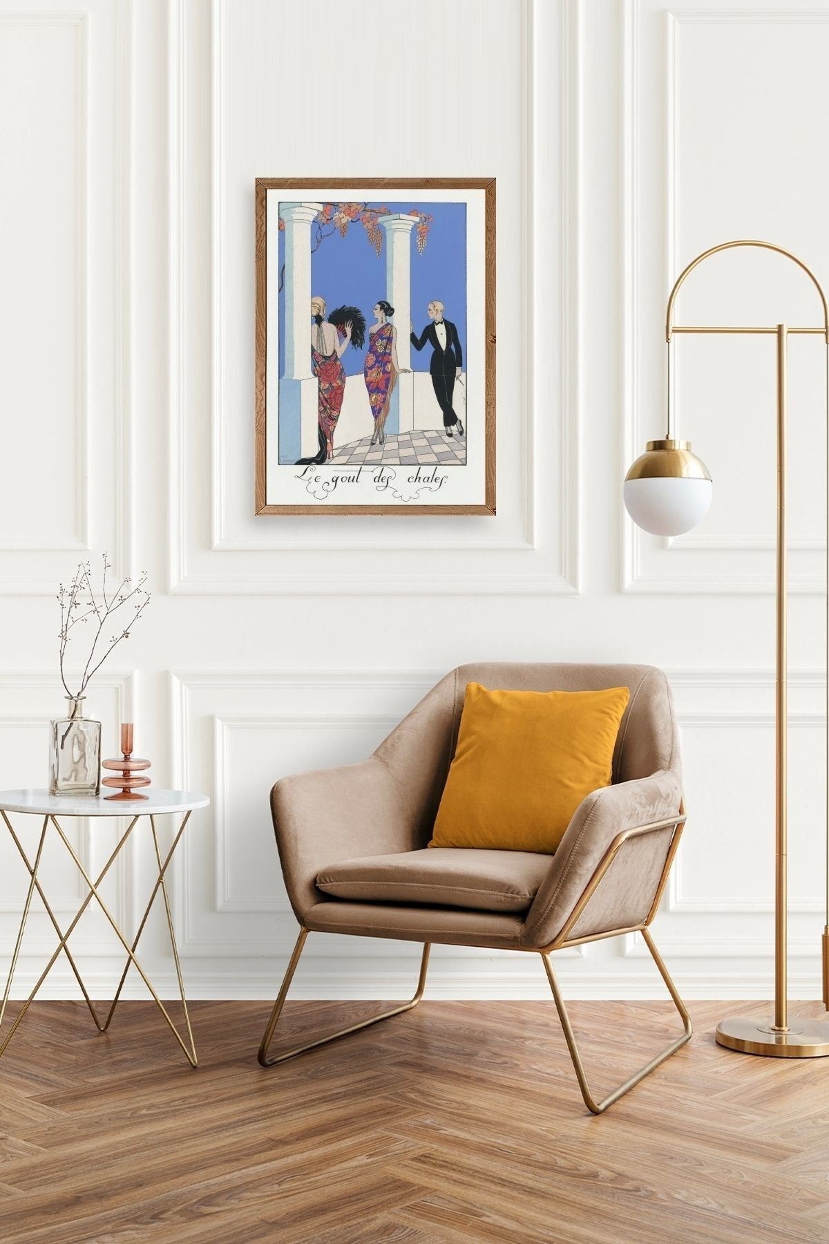 George Barbier Ahşap Çerçeveli Tablo 23 x 30