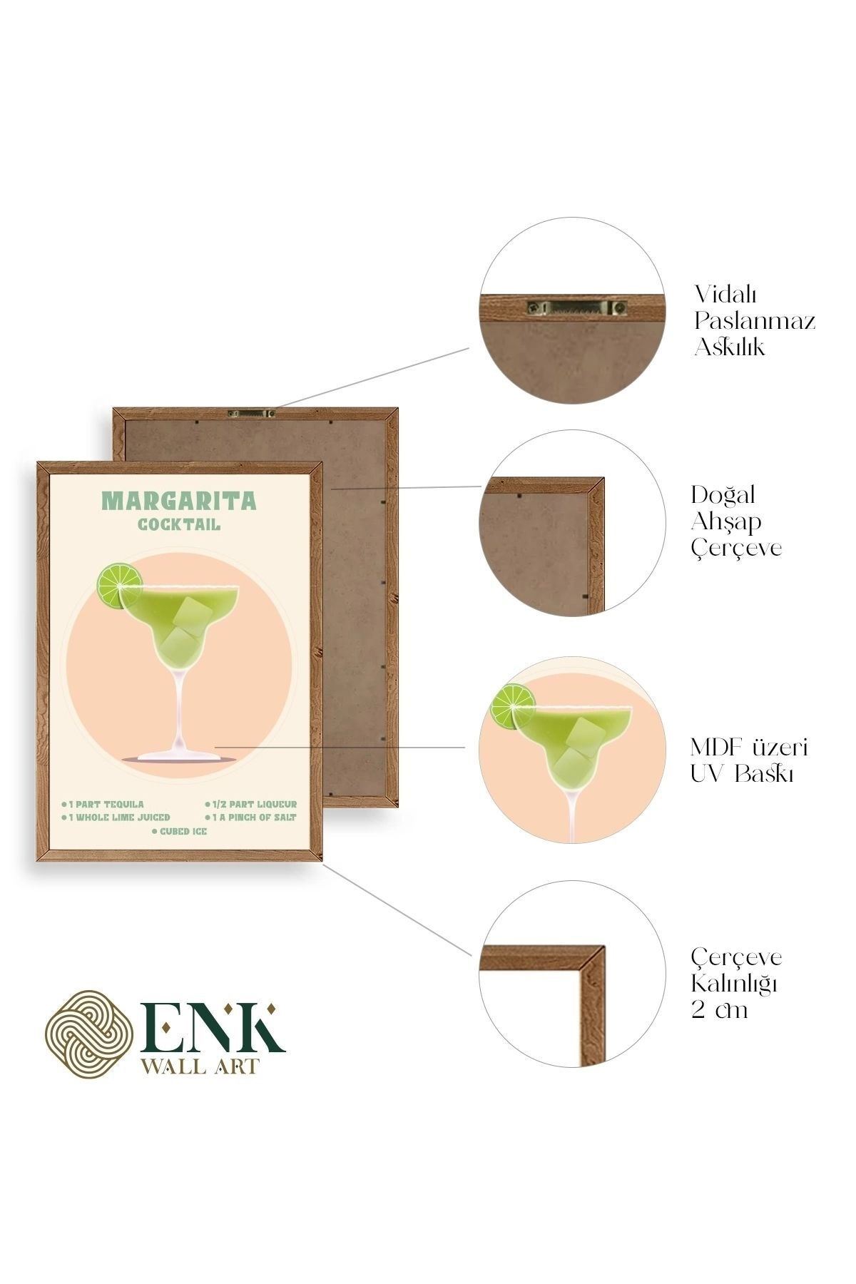 Margarita Ahşap Çerçeveli Tablo 50 x 70