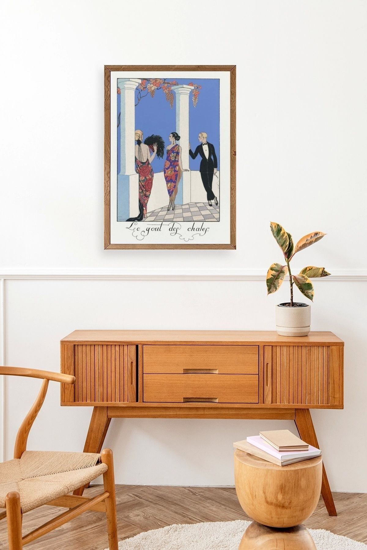 George Barbier Ahşap Çerçeveli Tablo 30 x 42