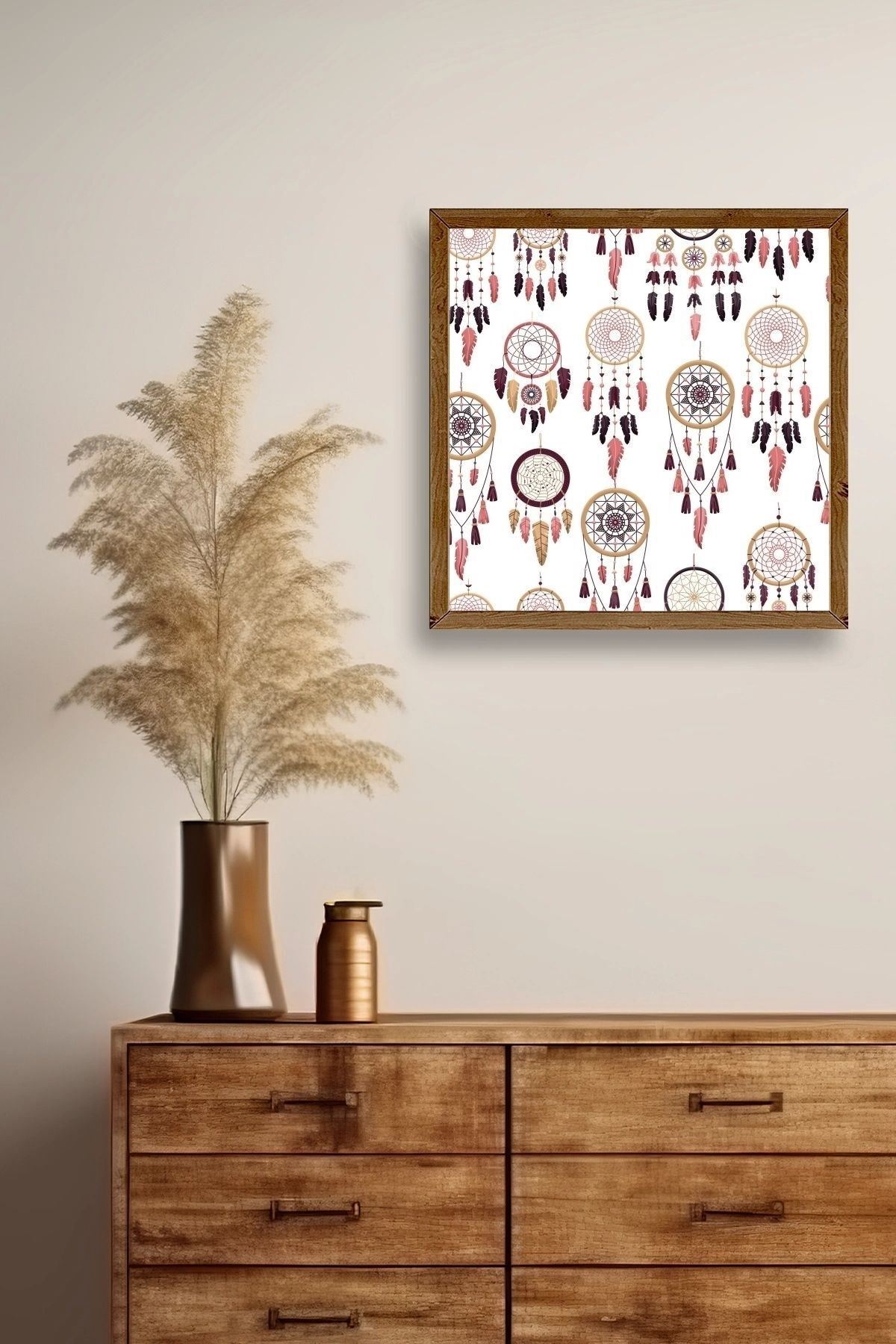 Rüya Kapanı Ahşap Çerçeveli Tablo 50 x 50