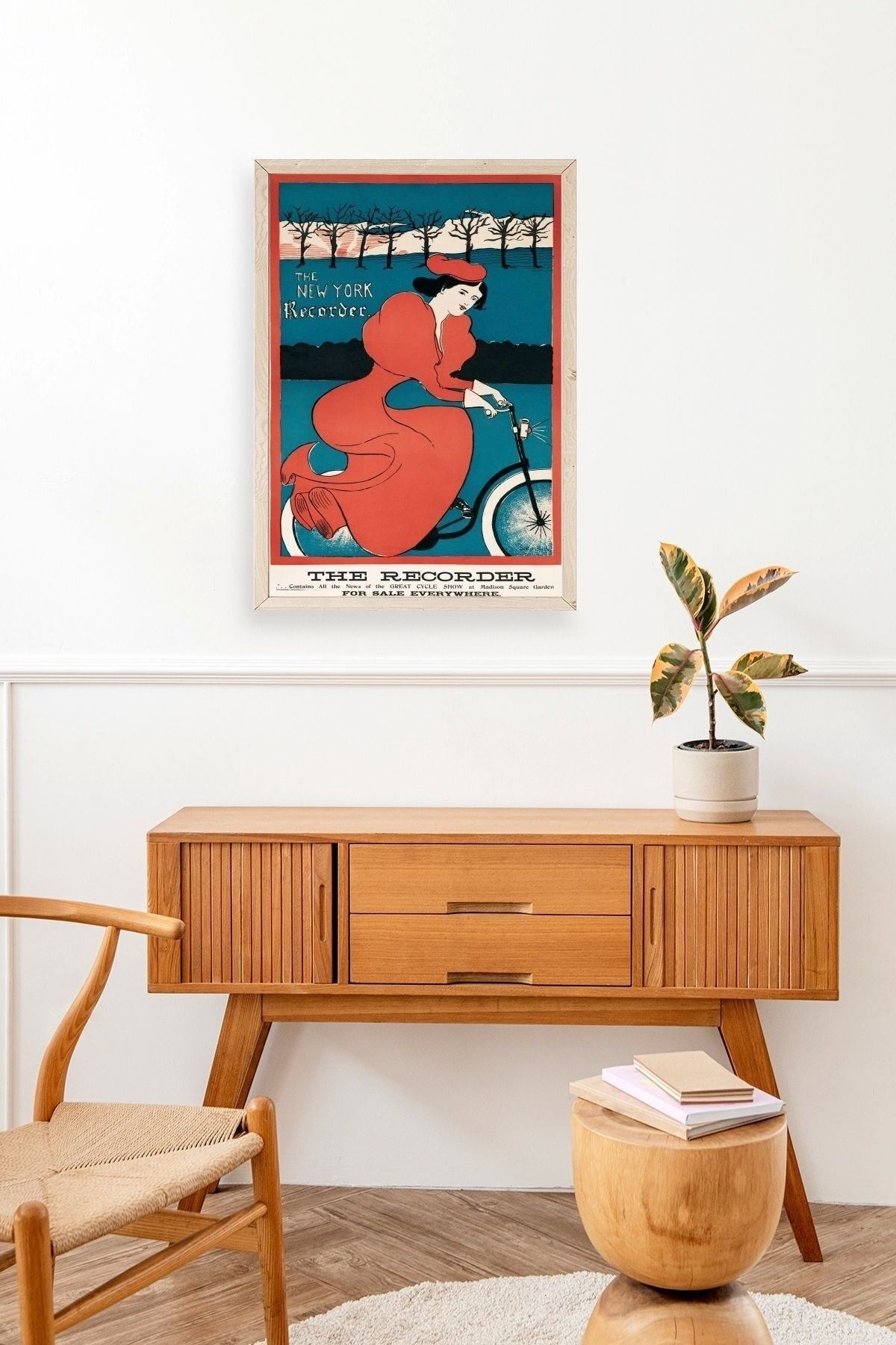 The New York Recorder Ahşap Çerçeveli Tablo 30 x 42