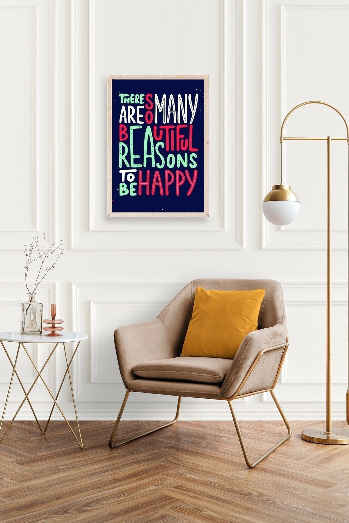 Motto Ahşap Çerçeveli Tablo 30 x 42