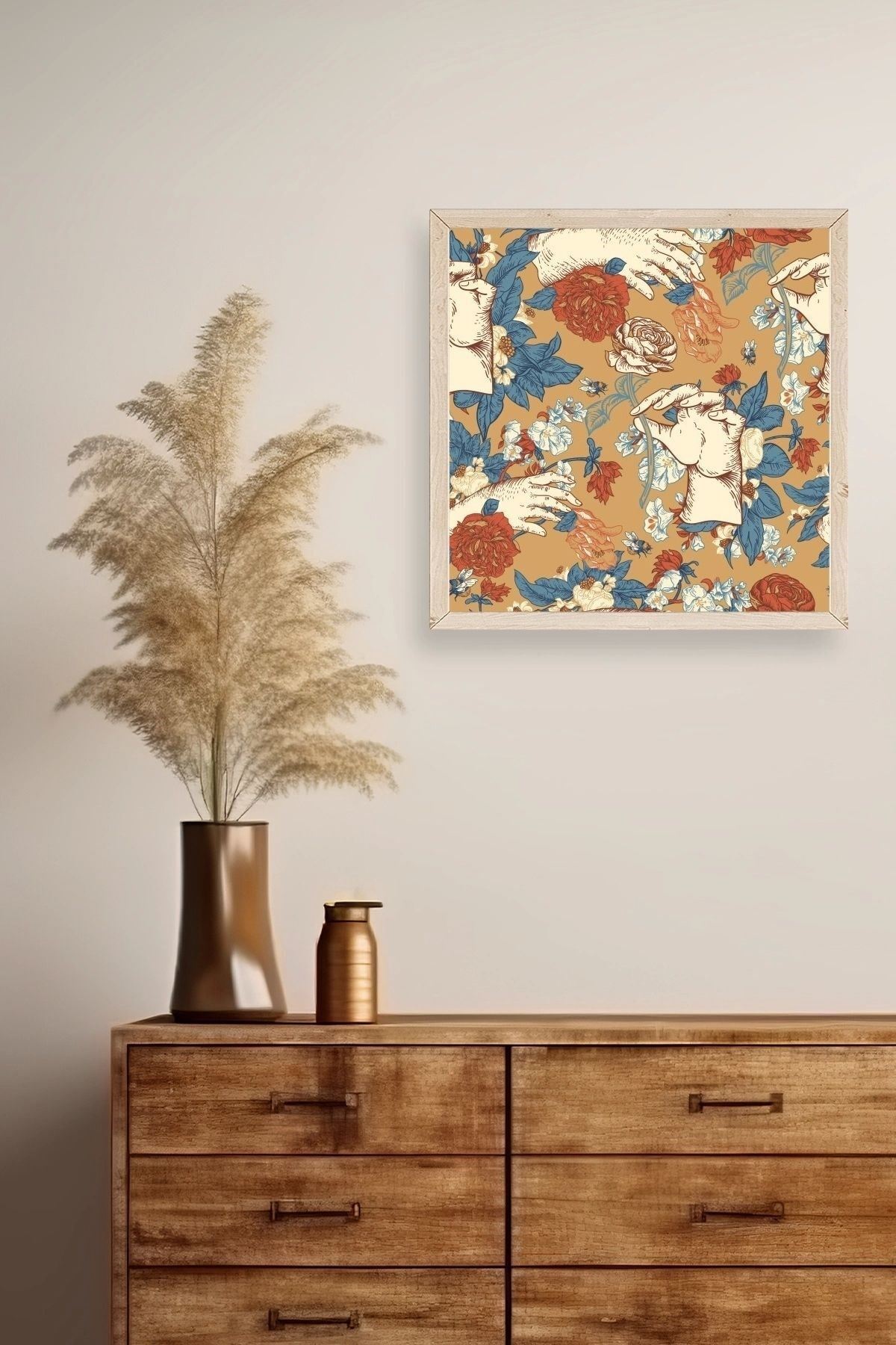 Güller Ahşap Çerçeveli Tablo 42 x 42