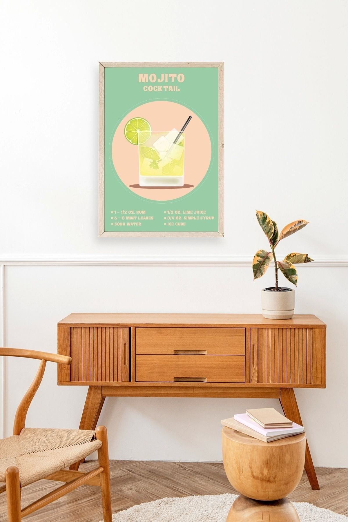 Mojito Ahşap Çerçeveli Tablo 23 x 30