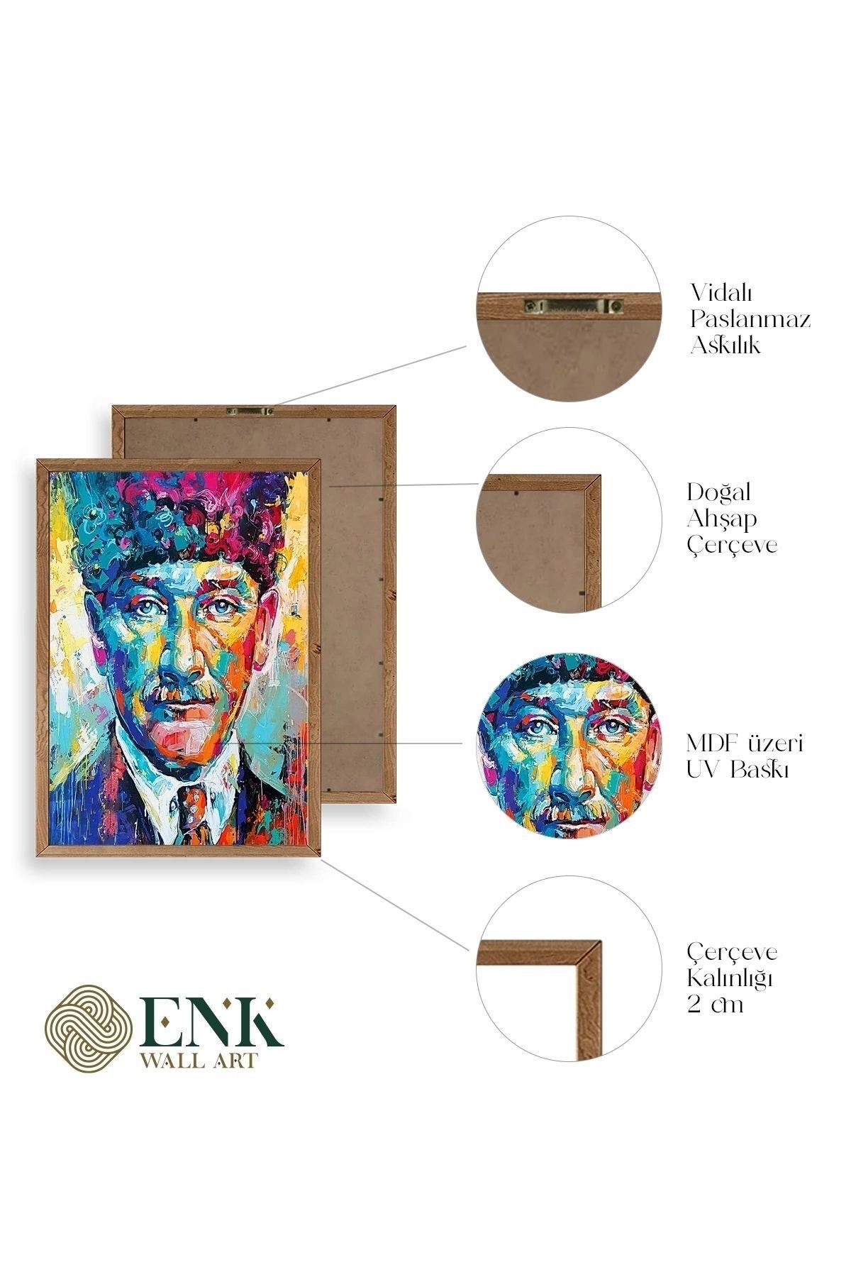 Atatürk Ahşap Çerçeveli Tablo 17 x 23