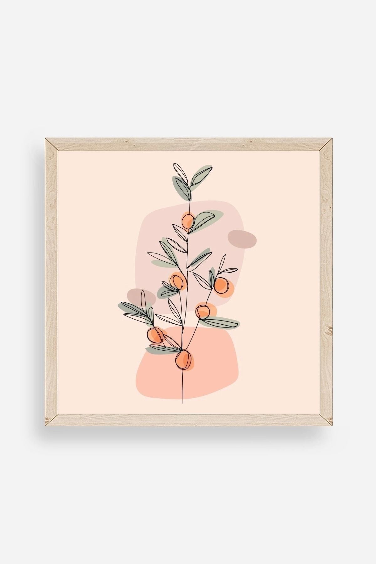 Çiçek Ahşap Çerçeveli Tablo 42 x 42