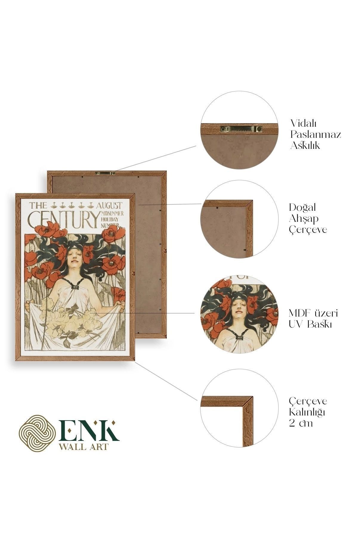 Joseph Christian Leyend Ahşap Çerçeveli Tablo 50 x 70