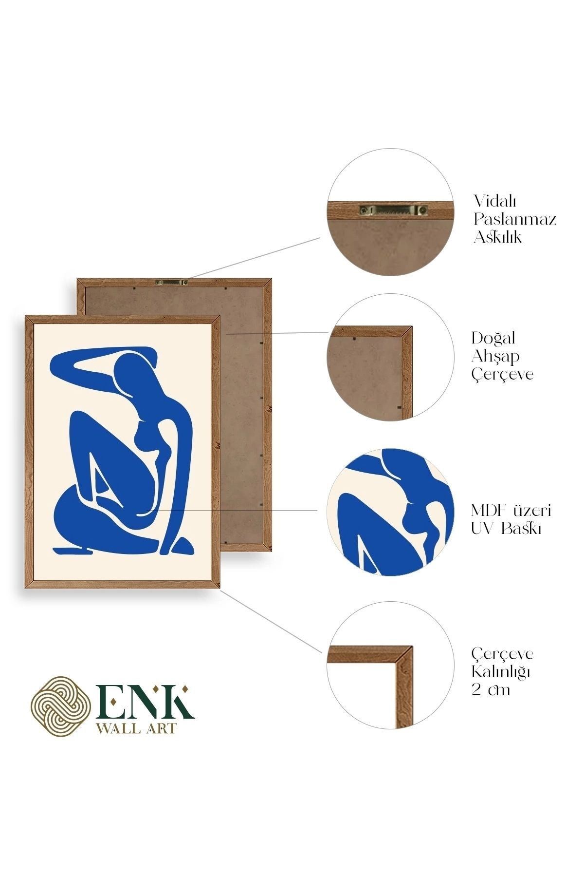 Matisse Ahşap Çerçeveli Tablo 17 x 23