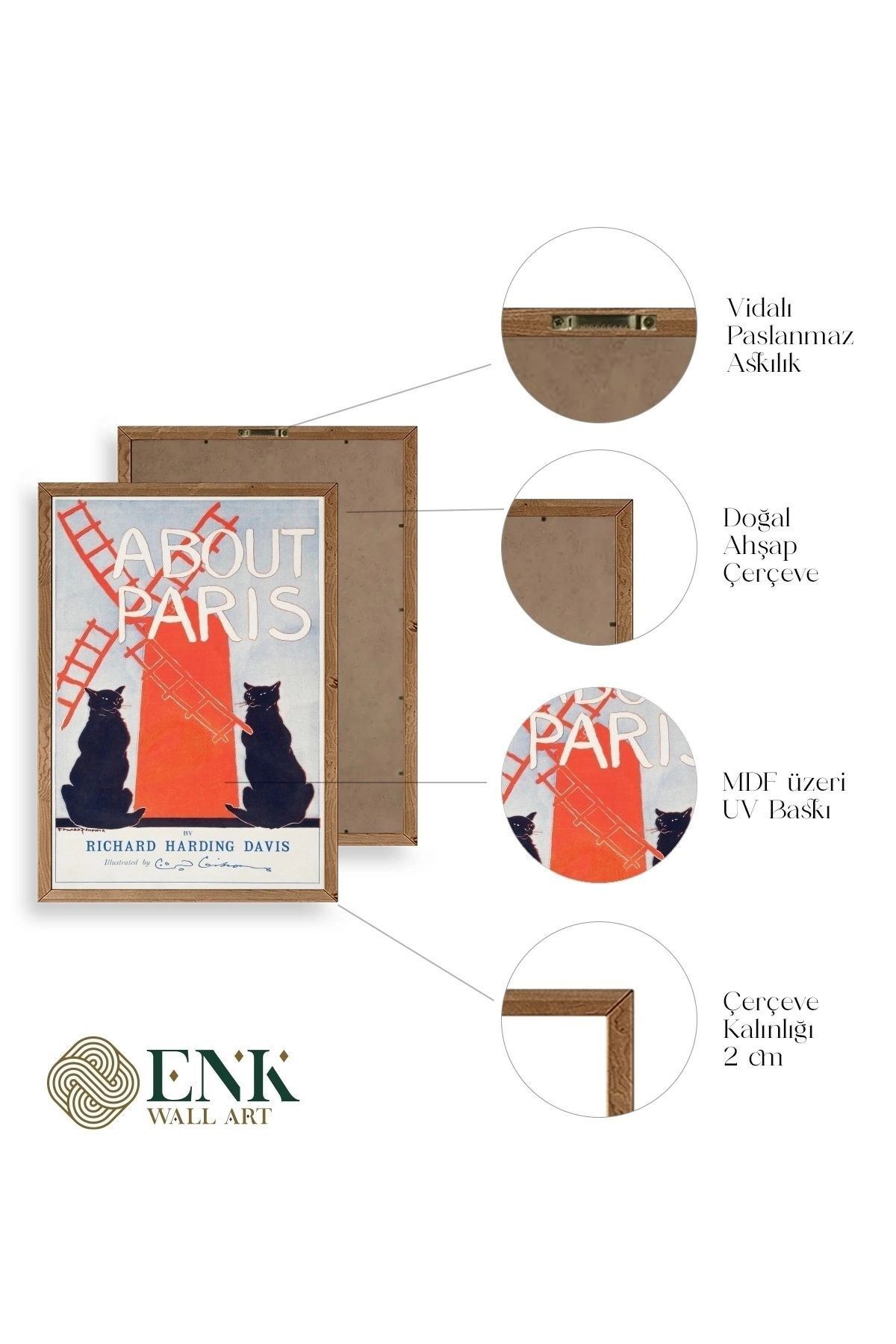 Richard Harding Davis Ahşap Çerçeveli Tablo 30 x 42