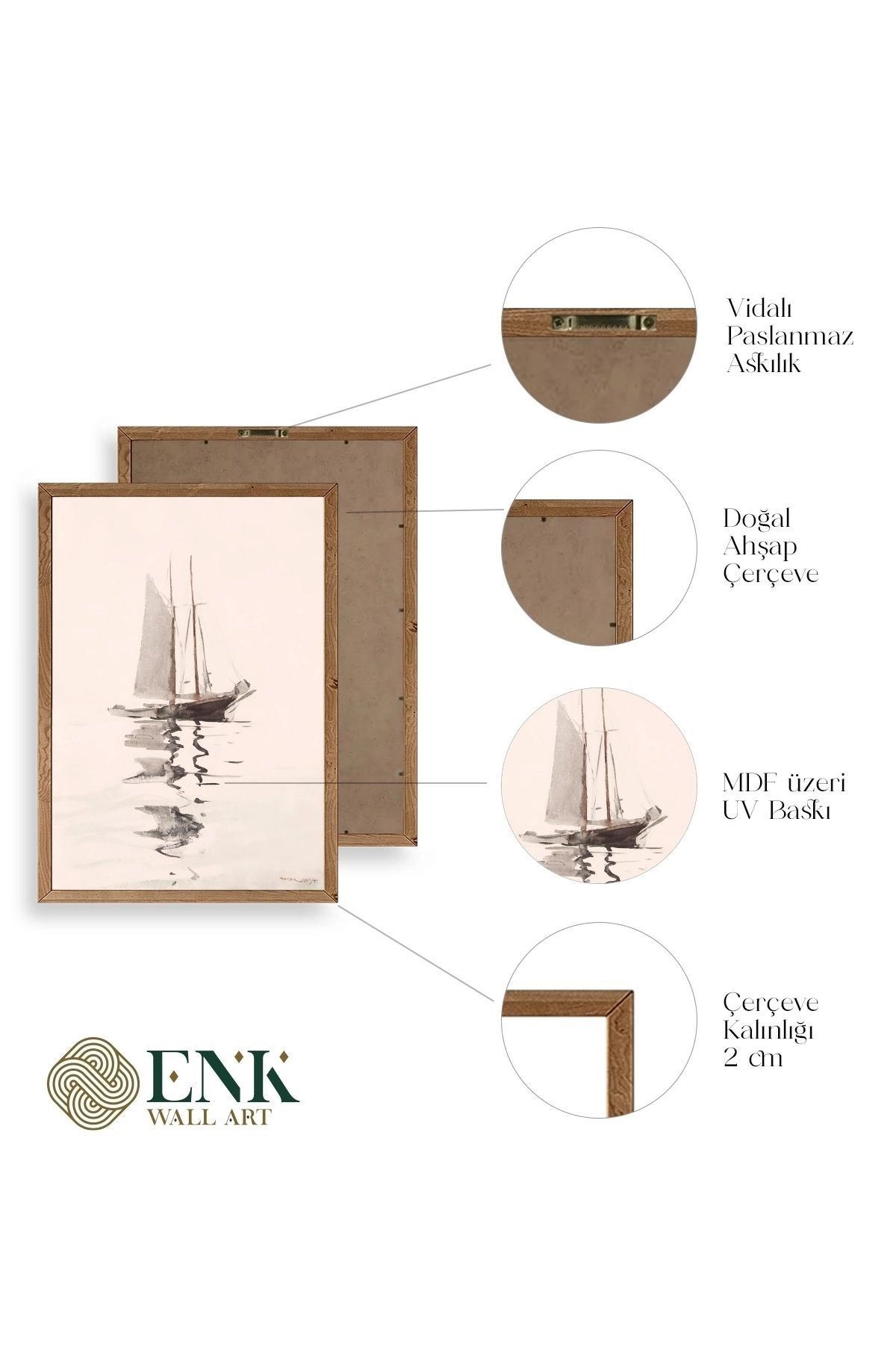 Plakaty Palma Ahşap Çerçeveli Tablo 17 x 23