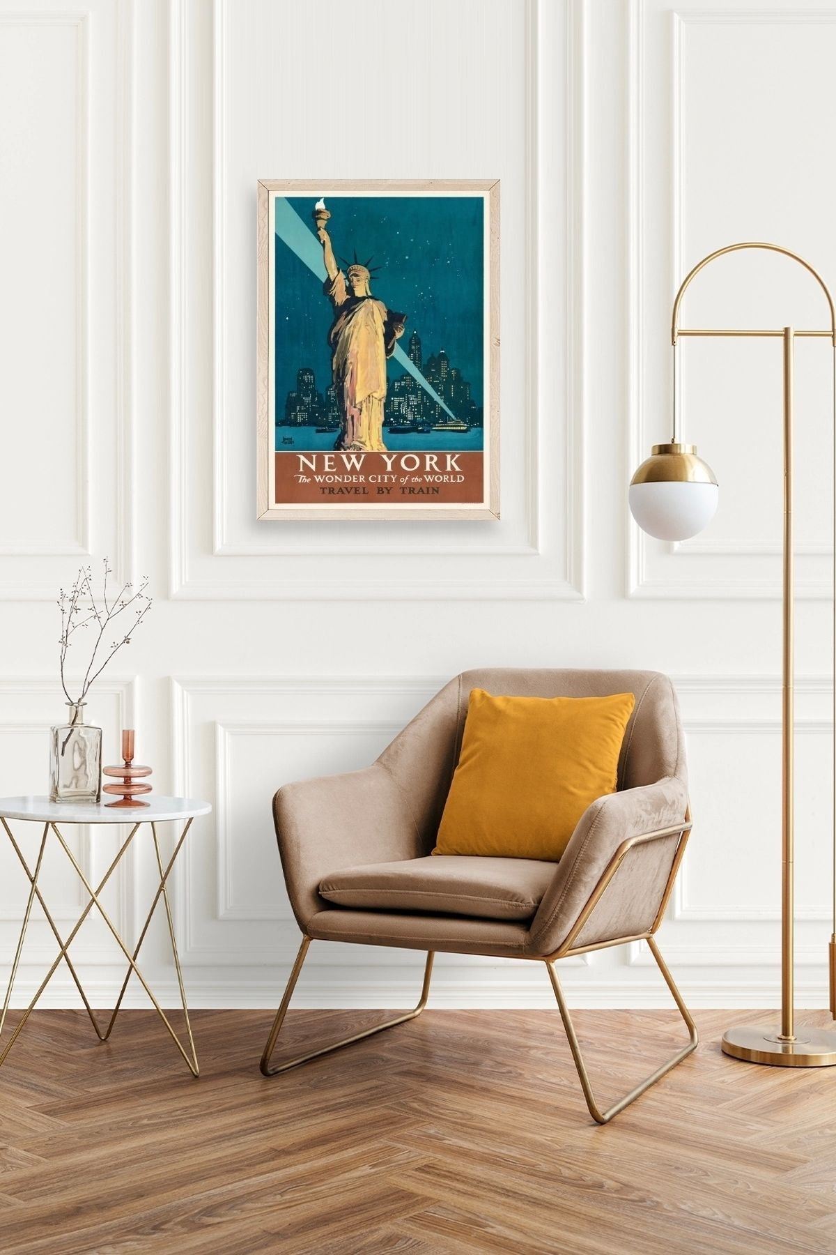 New York Ahşap Çerçeveli Tablo 23 x 30