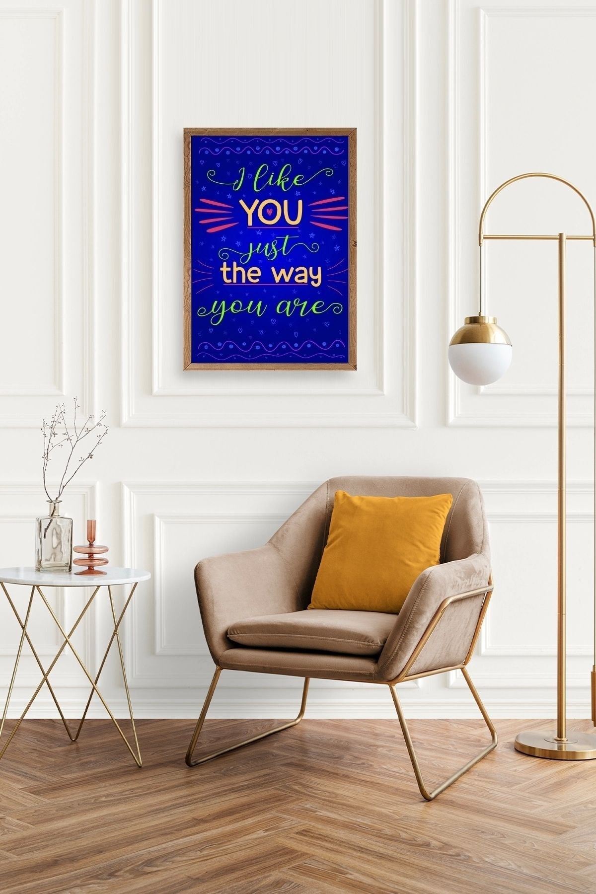 Motto Ahşap Çerçeveli Tablo 23 x 30