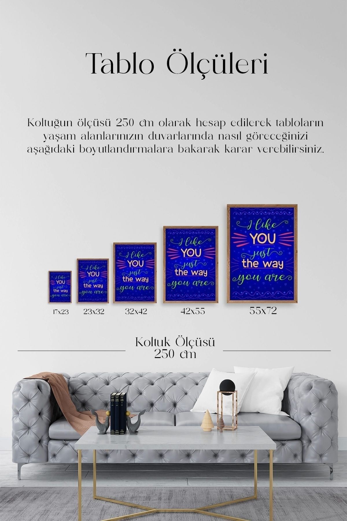 Motto Ahşap Çerçeveli Tablo 23 x 30