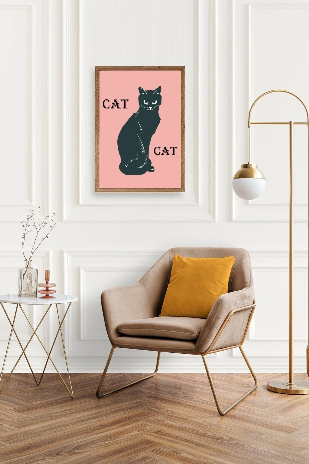 Cat Ahşap Çerçeveli Tablo 50 x 70
